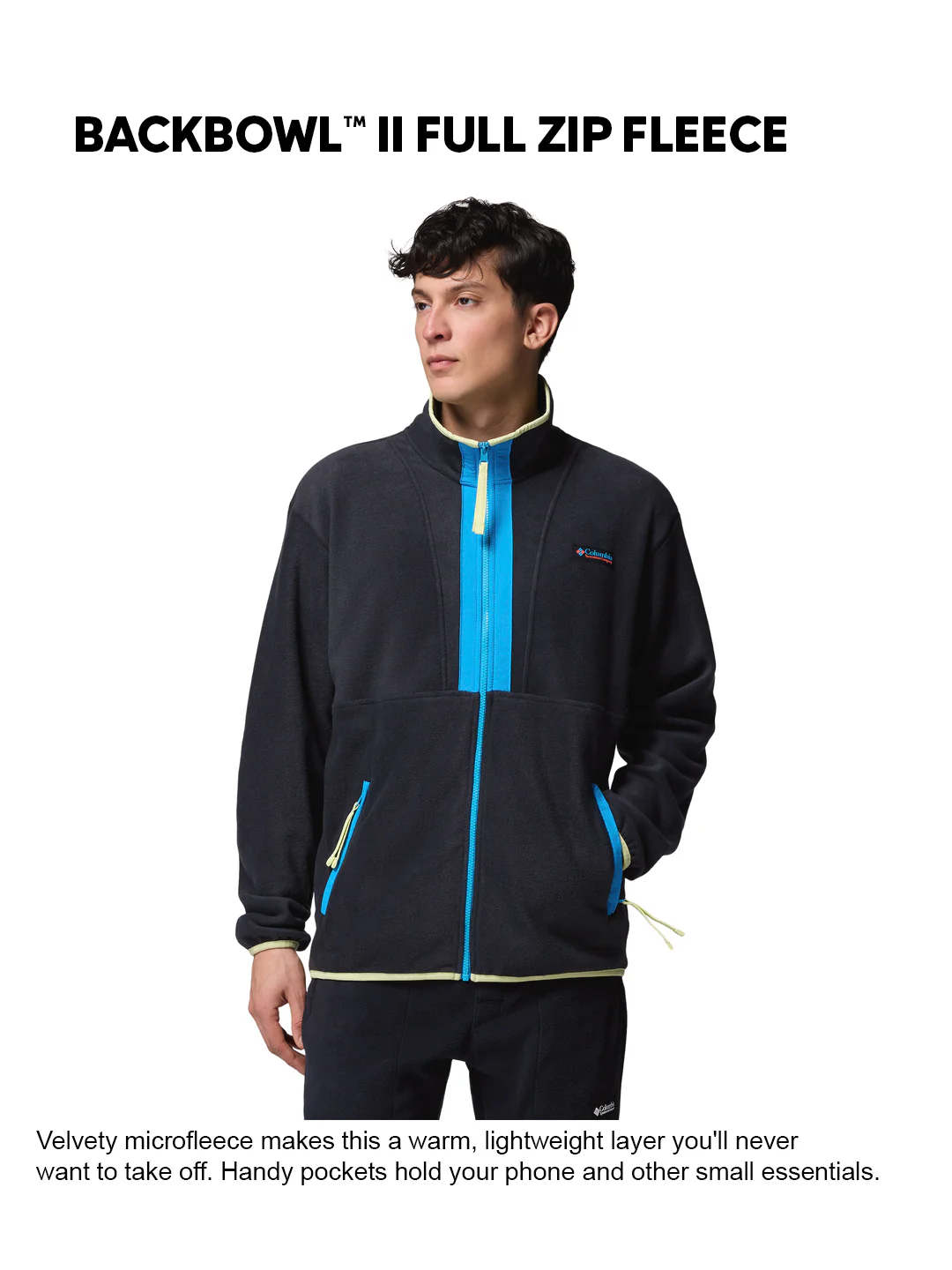Columbia Men Black Backbowl II Fleece Jacket - Image 2