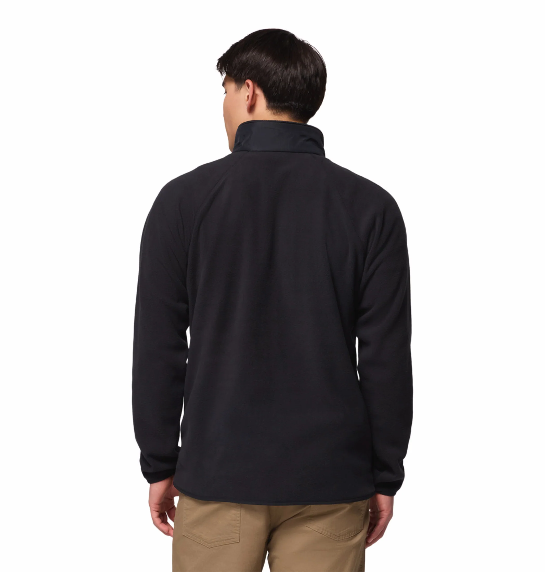Columbia Men Black Fast Trek Overlay Fleece Jacket - Image 4