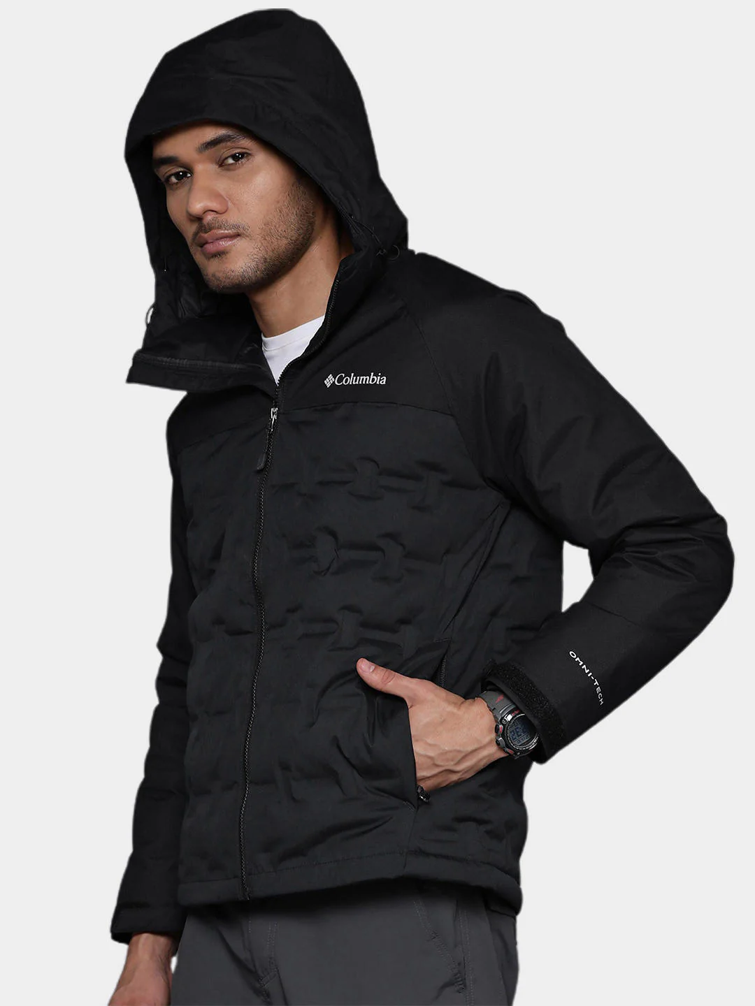 Columbia Men Black Grand Trek II Down Hooded Jacket - Image 10