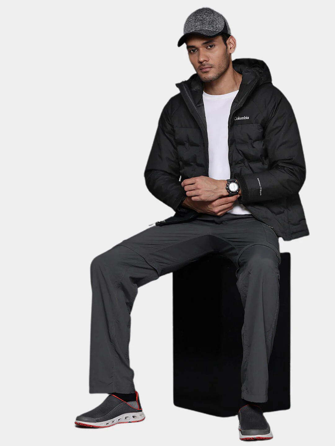 Columbia Men Black Grand Trek II Down Hooded Jacket - Image 11