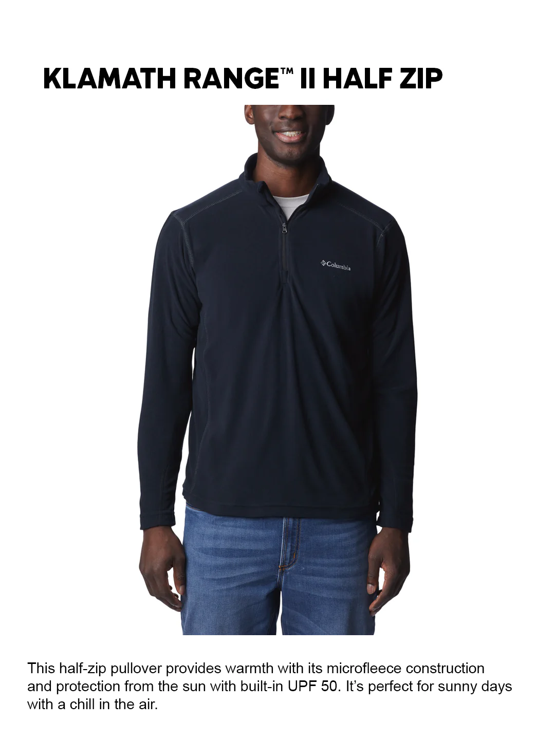 Columbia Men Black Klamath Range II Pullover - Image 2