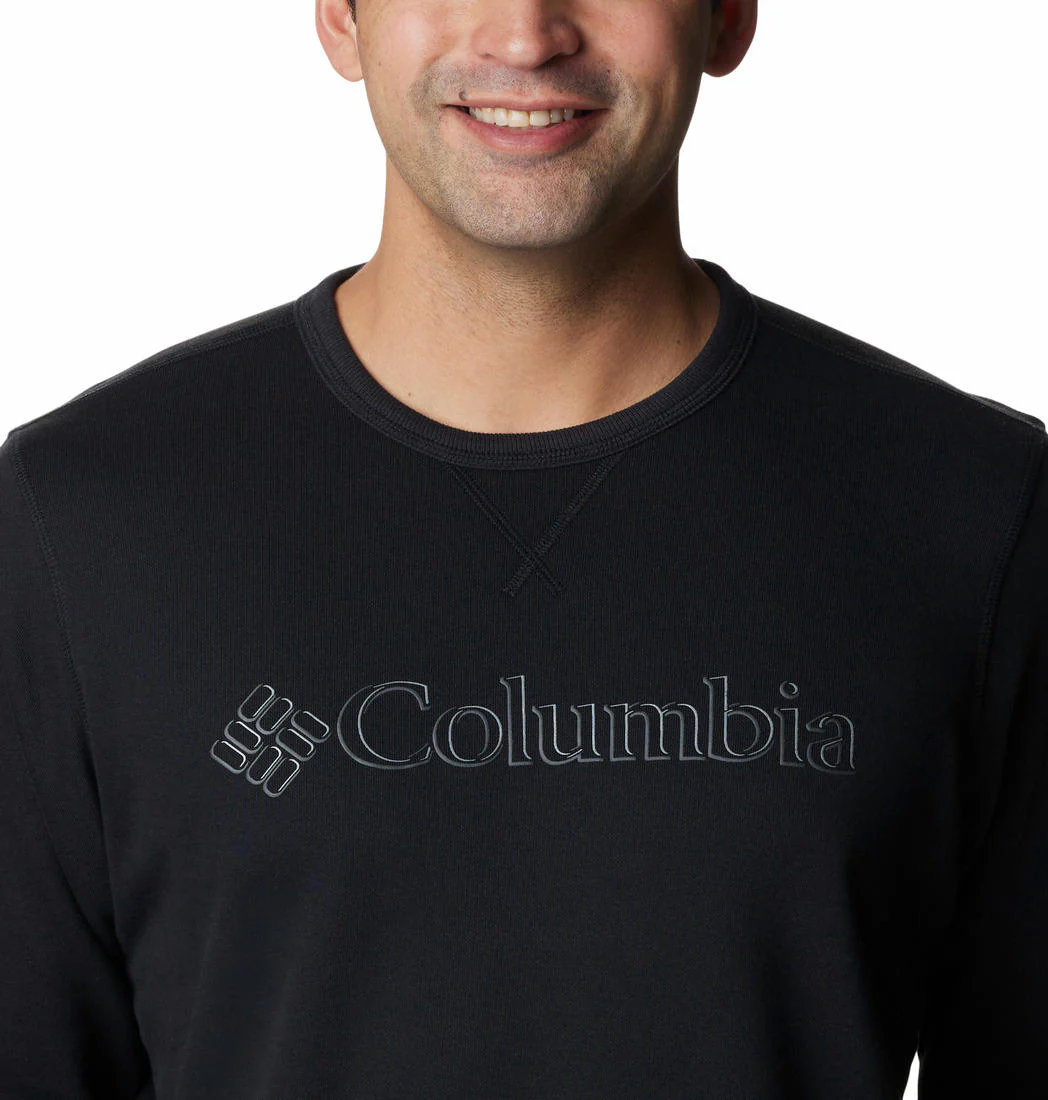 Columbia Men Black M Columbia Logo Fleece Crew (Sun Protection) - Image 2