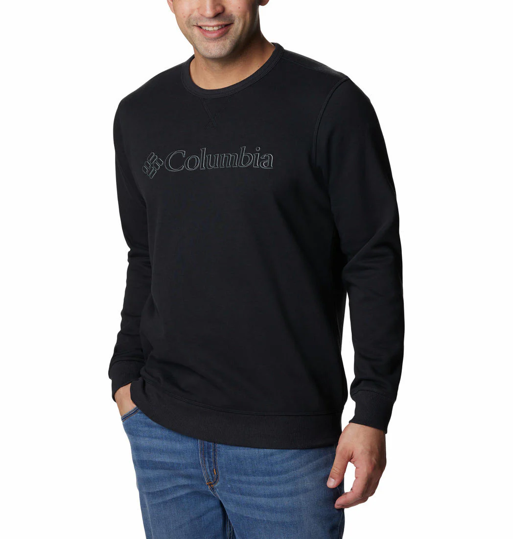 Columbia Men Black M Columbia Logo Fleece Crew (Sun Protection) - Image 3