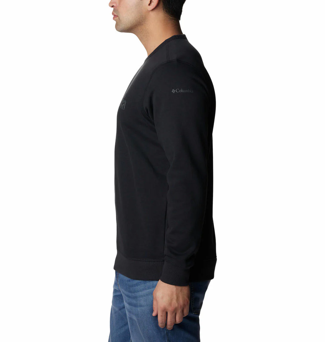 Columbia Men Black M Columbia Logo Fleece Crew (Sun Protection) - Image 4