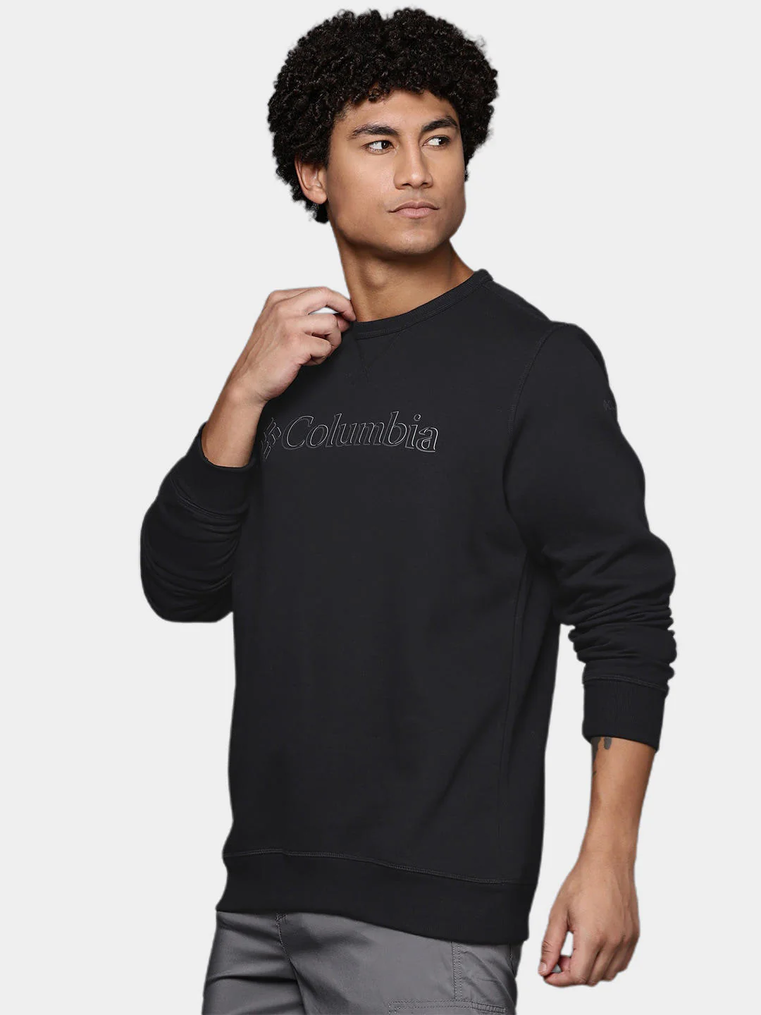 Columbia Men Black M Columbia Logo Fleece Crew (Sun Protection) - Image 9