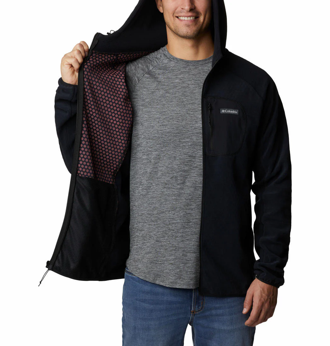 Columbia Men Black M Outdoor Tracks Hooded Full Zip - Image 4