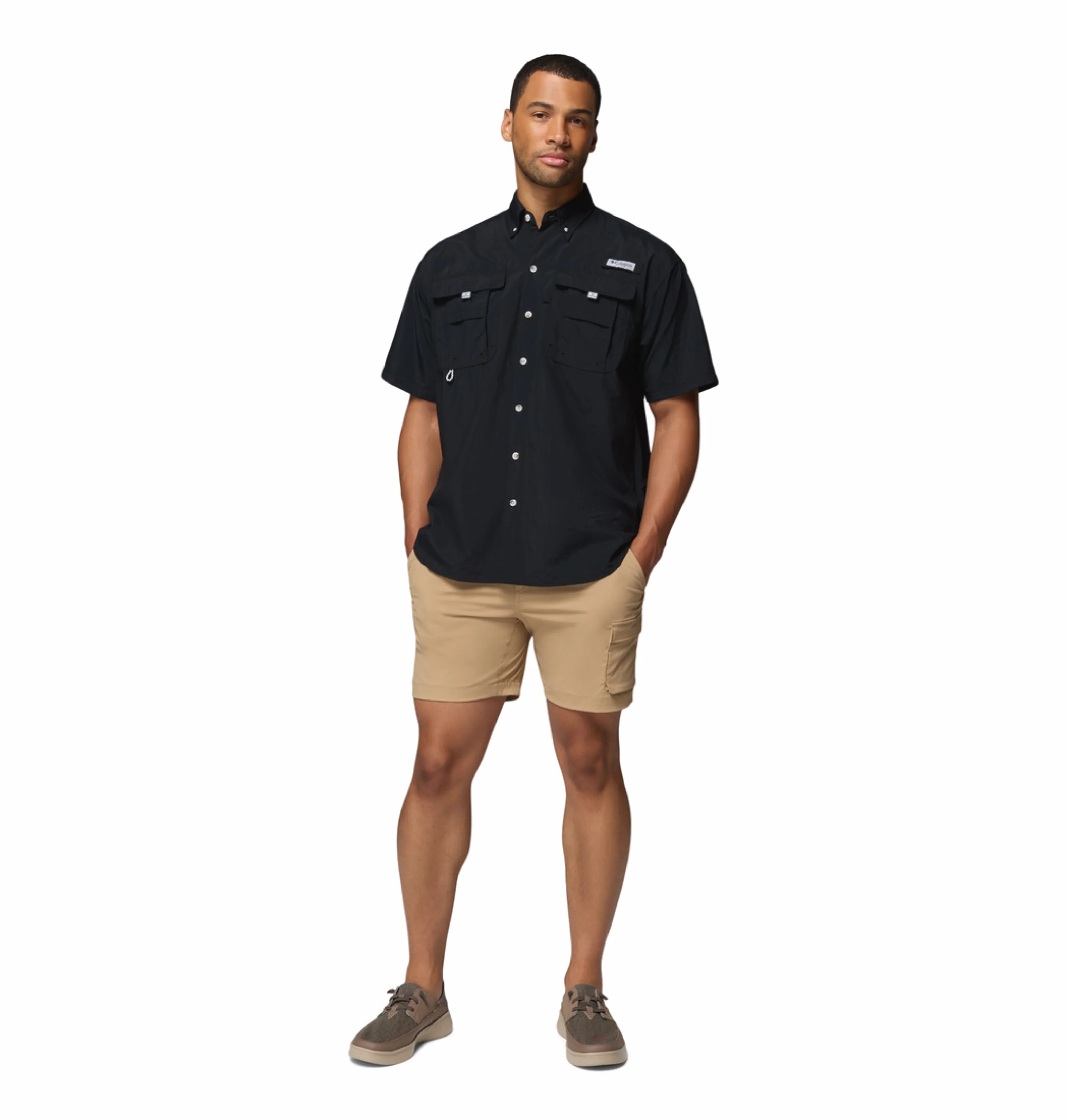 Columbia Men Black Omni-Shade Bahama II Short Sleeve Shirt - Image 5