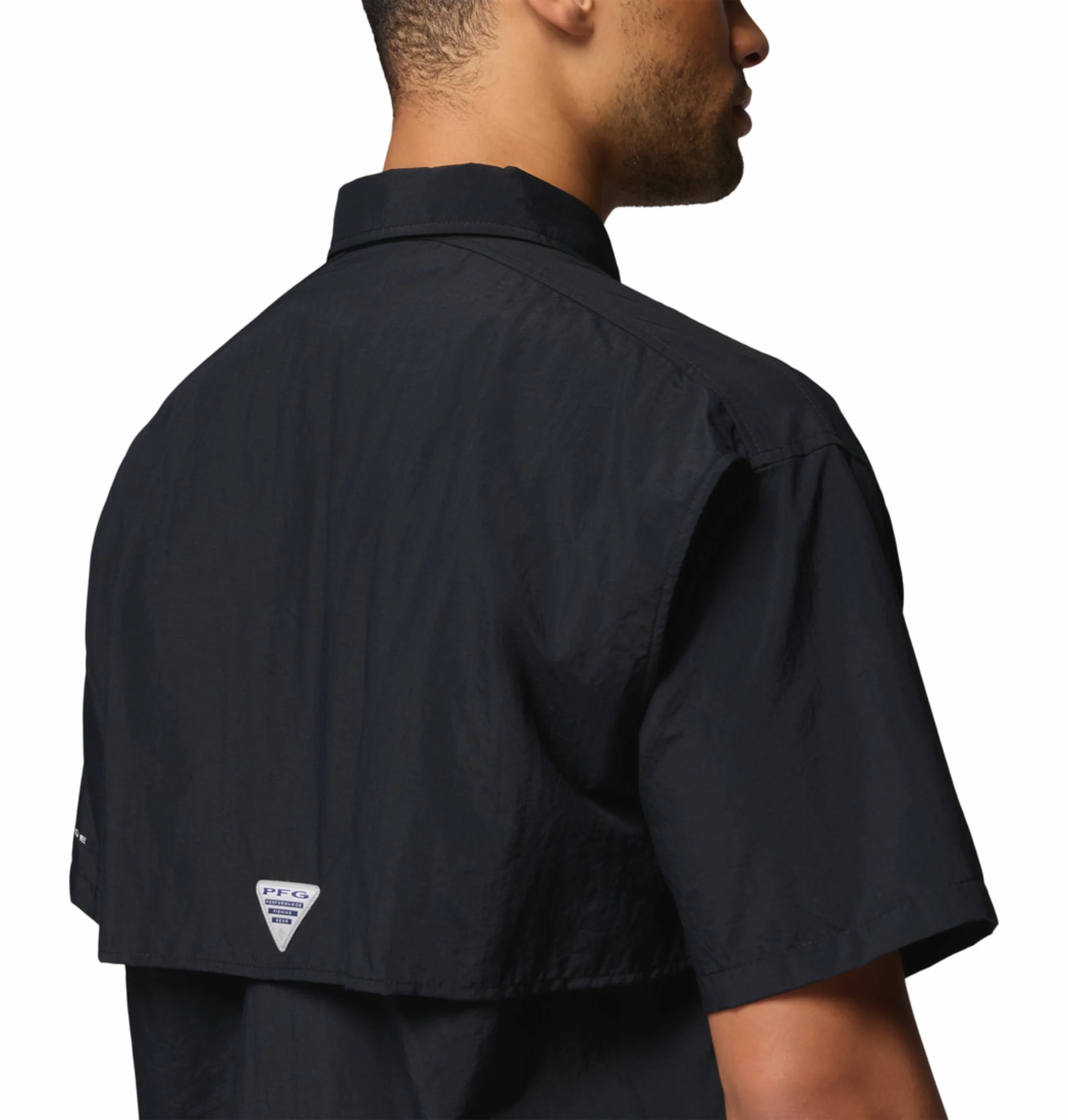 Columbia Men Black Omni-Shade Bahama II Short Sleeve Shirt - Image 7
