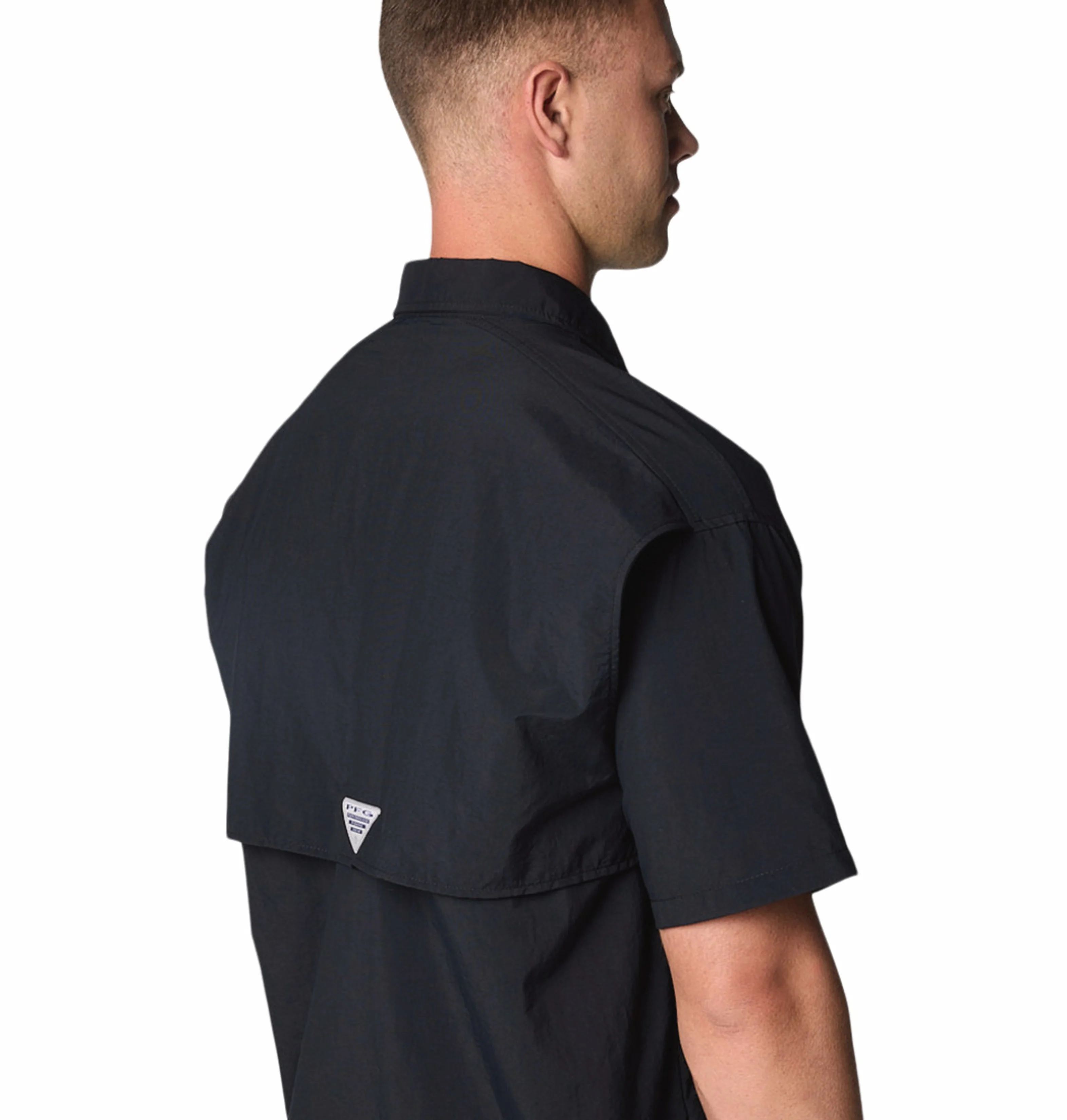 Columbia Men Black Omni-Shade Bahama II Short Sleeve Shirt - Image 8