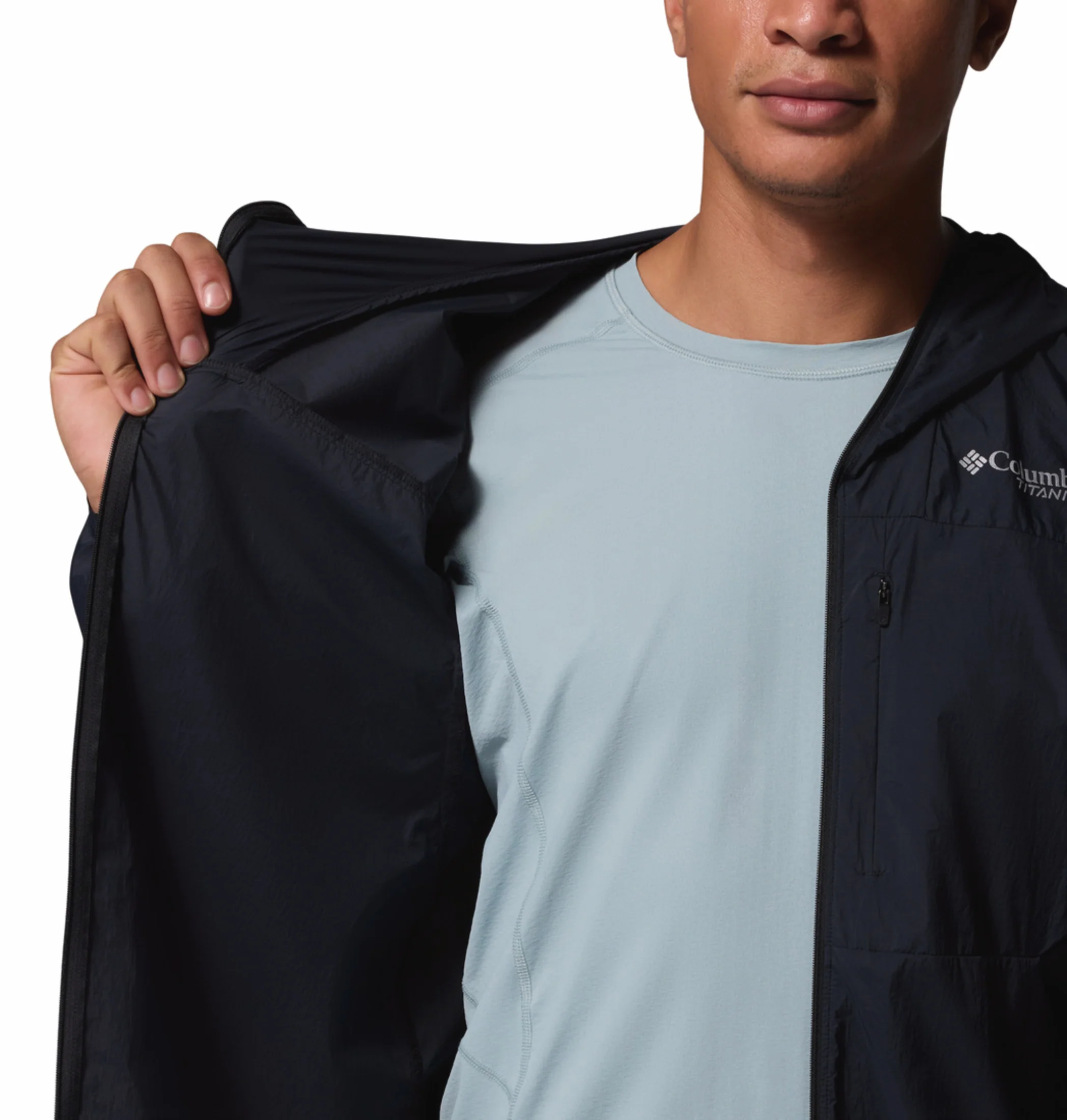 Columbia Men Black Omni-Shade Khyex Pro Windbreaker - Image 6