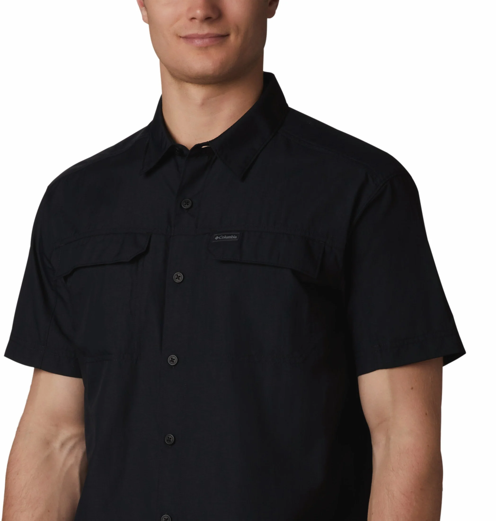 Columbia Men Black Omni-Shade Silver Ridge 2.0 Short Sleeve Shirt - Image 5