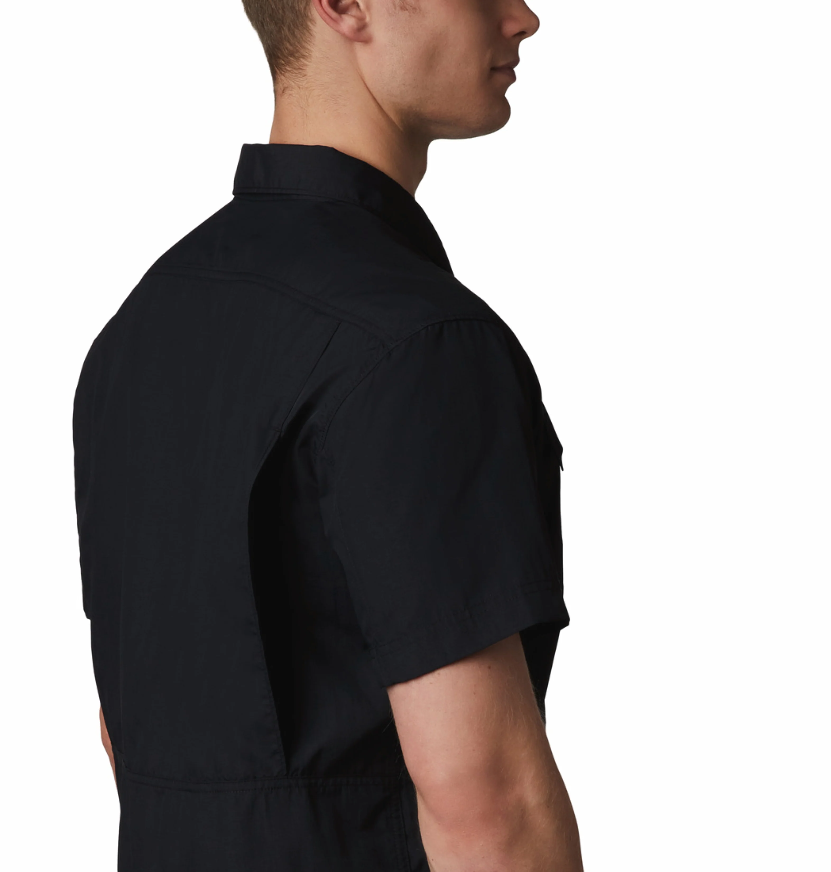 Columbia Men Black Omni-Shade Silver Ridge 2.0 Short Sleeve Shirt - Image 7