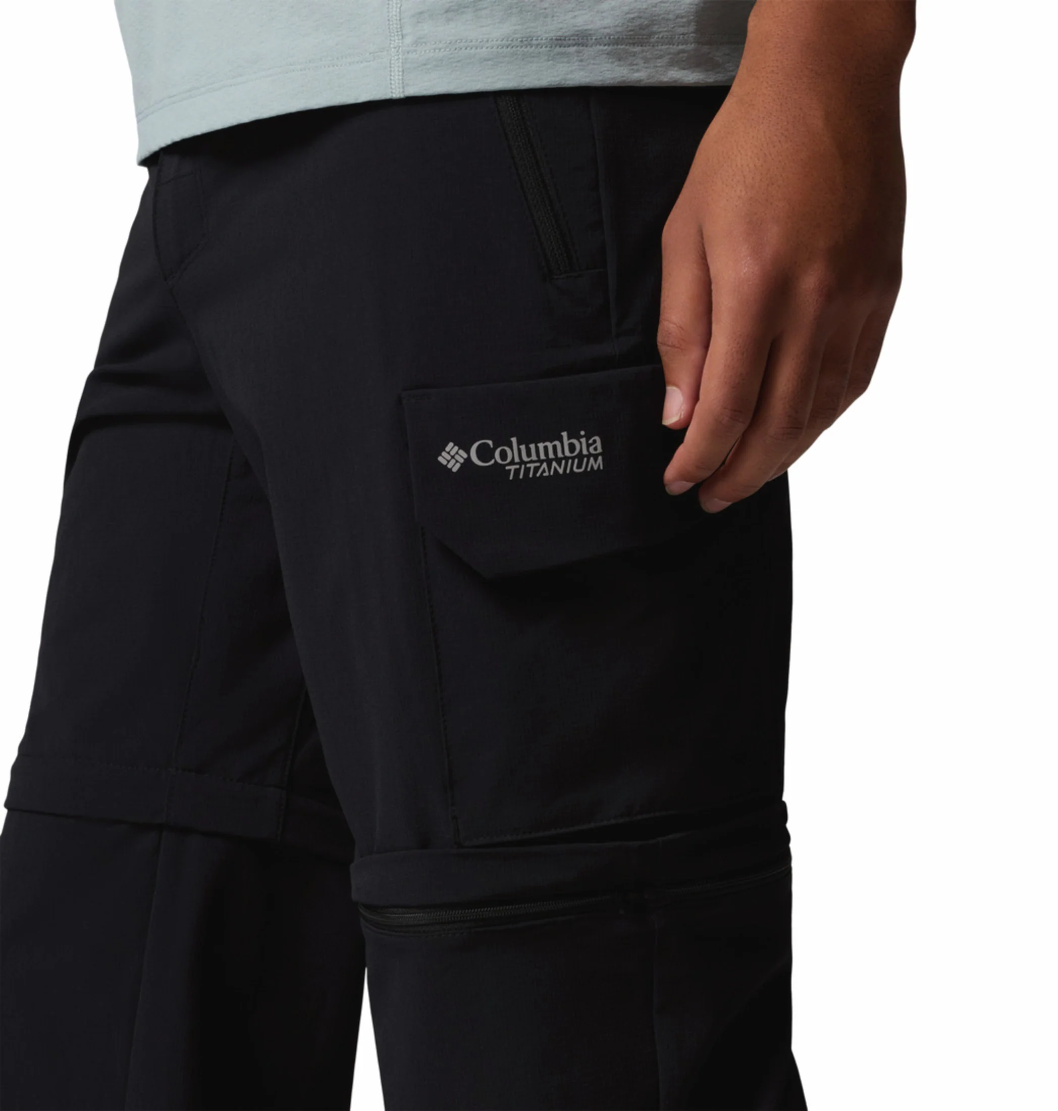 Columbia Men Black Omni-Shade Silver Ridge Elite Convertible Pant (Plus Size) - Image 7