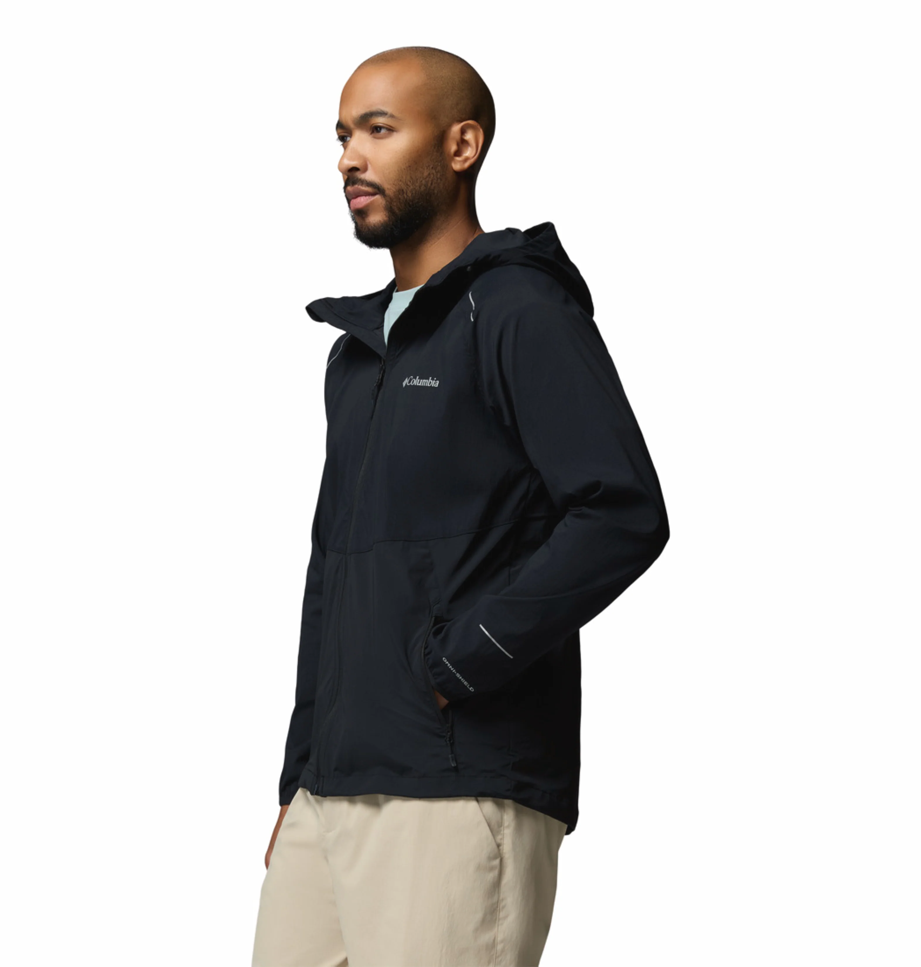 Columbia Men Black Omni-Shield Tech II Windbreaker - Image 5