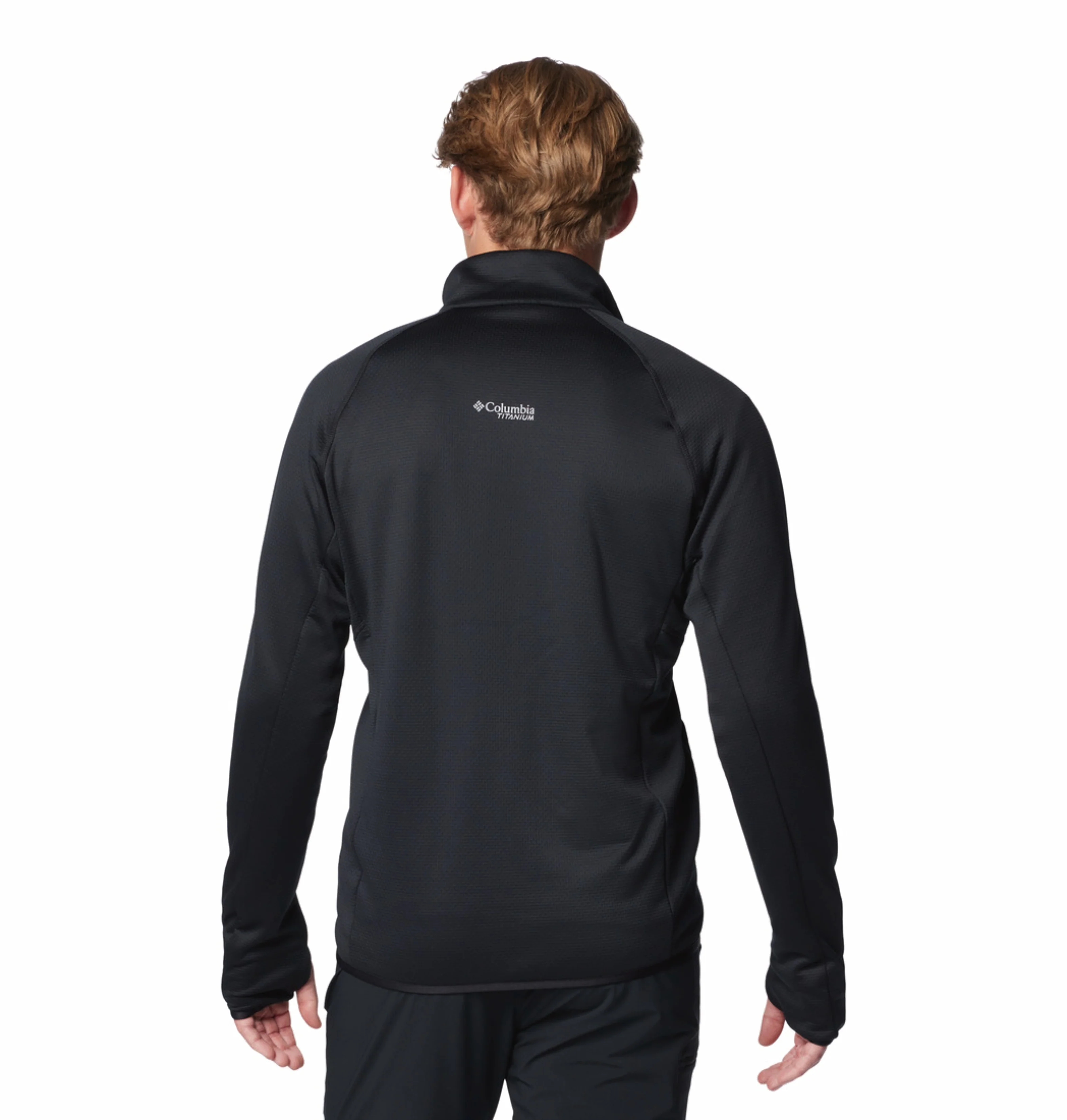 Columbia Men Black Omni-Wick Triple Canyon Grid Fleece Jacket (Plus Size) - Image 2