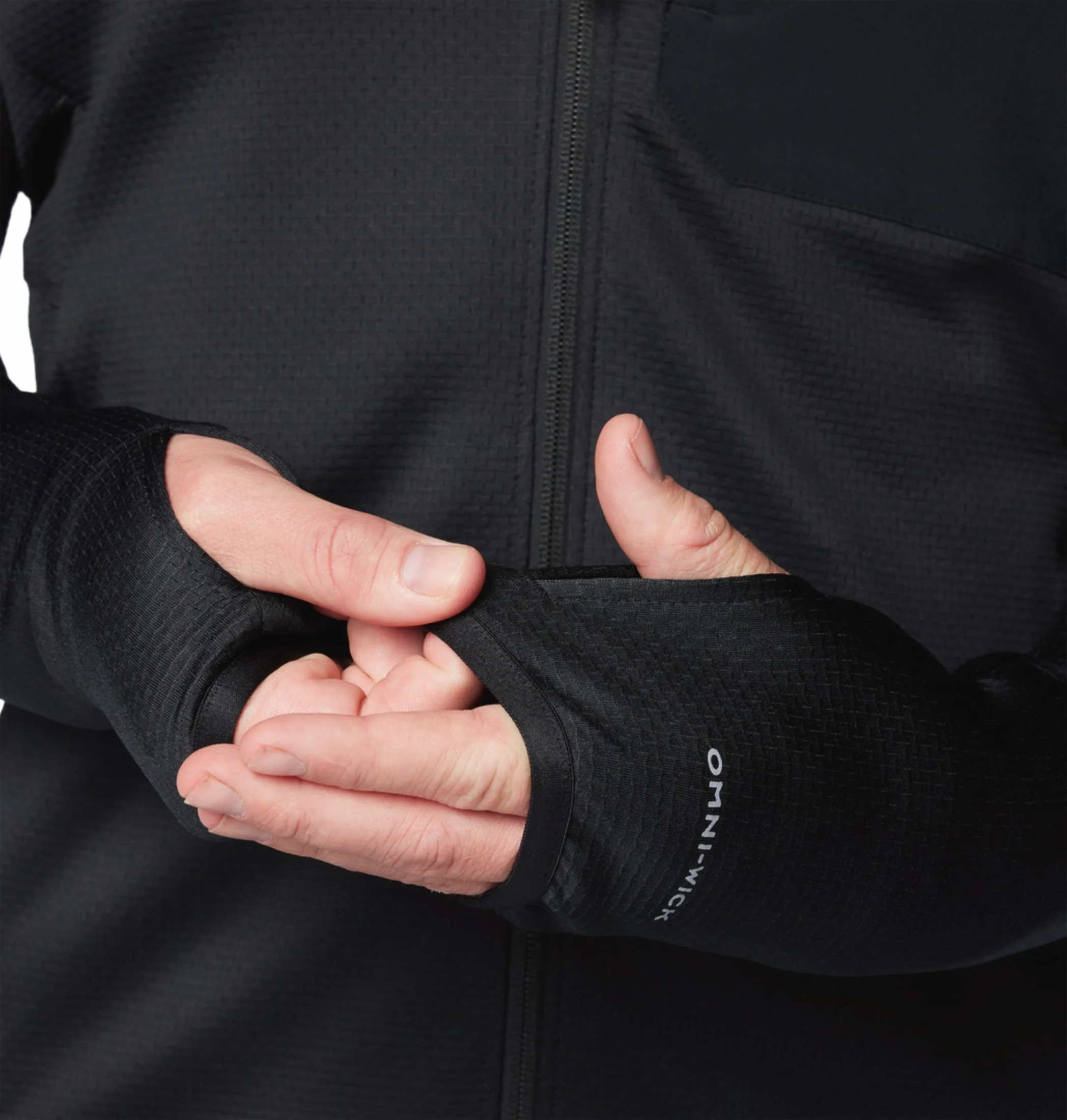 Columbia Men Black Omni-Wick Triple Canyon Grid Fleece Jacket (Plus Size) - Image 9