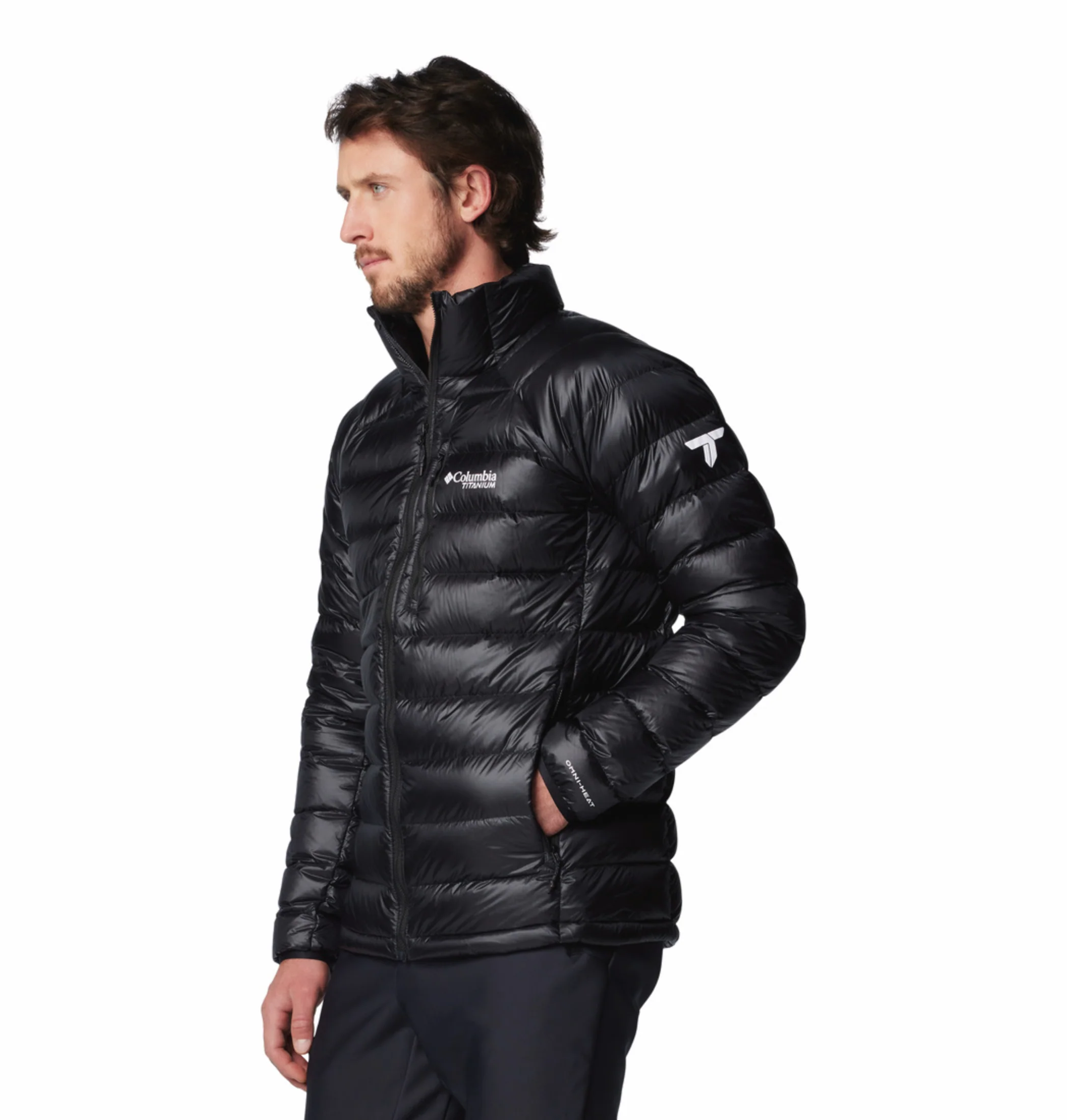 Columbia Men Black OmniHeat Arctic Crest Down Jacket - Image 5