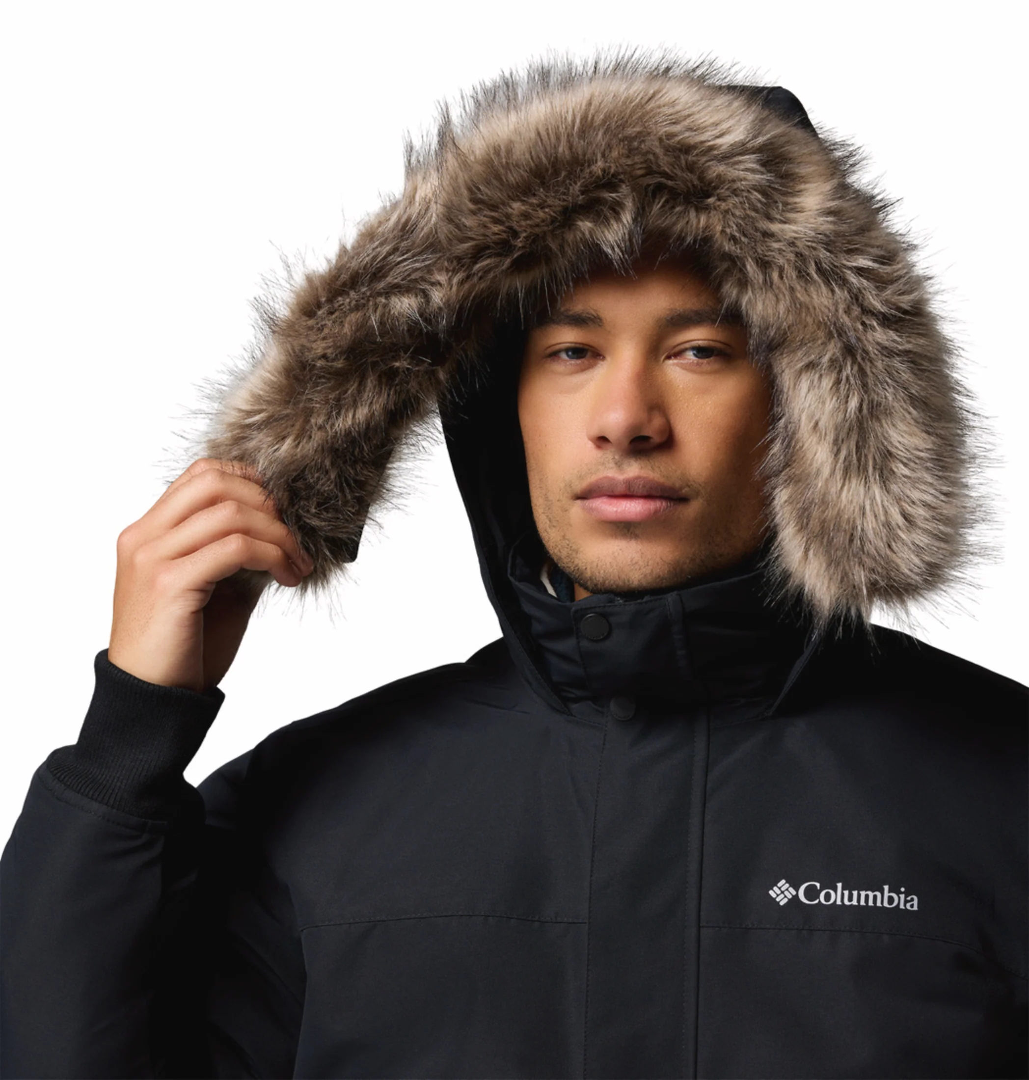 Columbia Men Black OmniHeat Infinity Cape Ridge Bomber Down Jacket - Image 11
