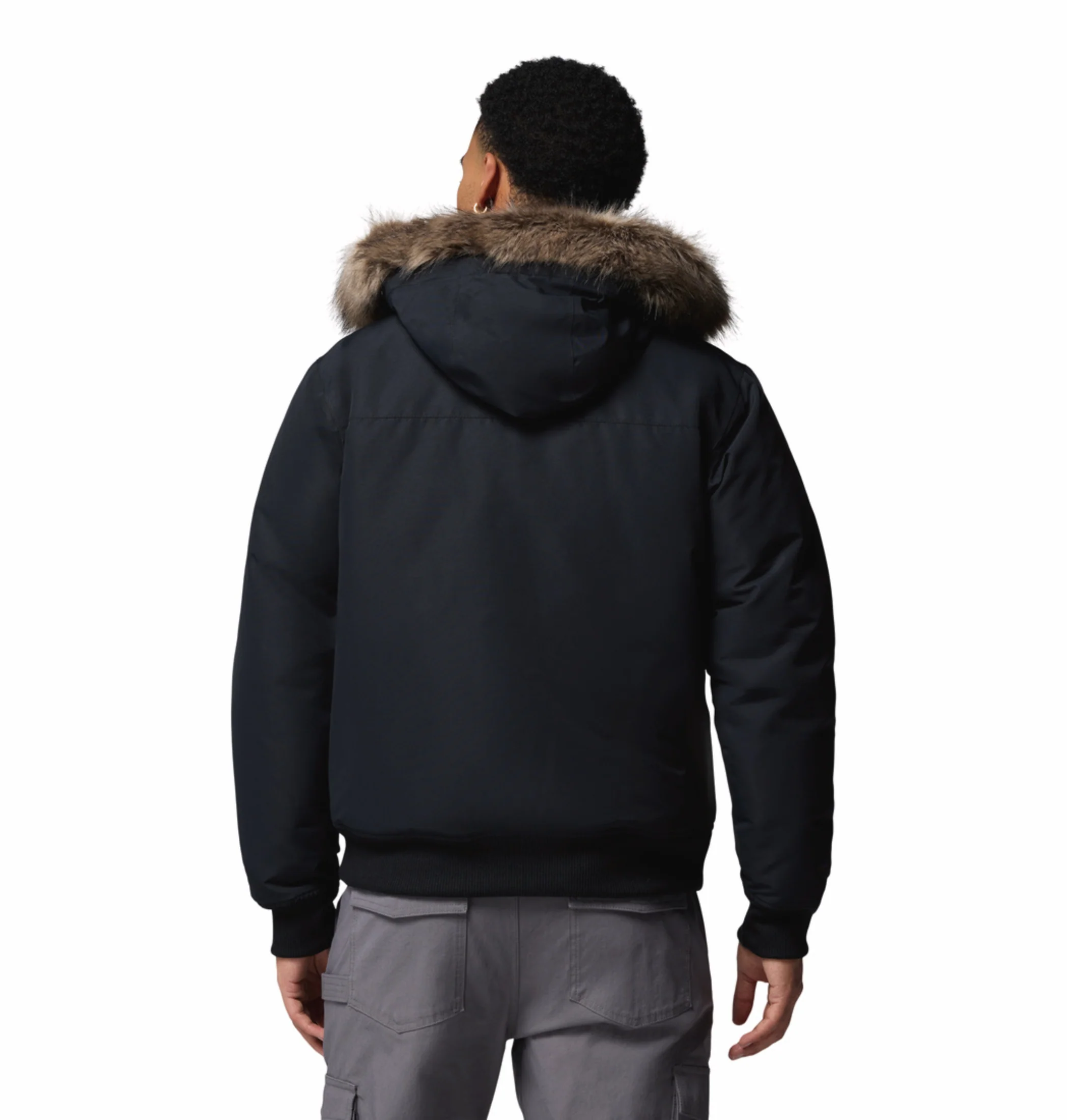 Columbia Men Black OmniHeat Infinity Cape Ridge Bomber Down Jacket - Image 4