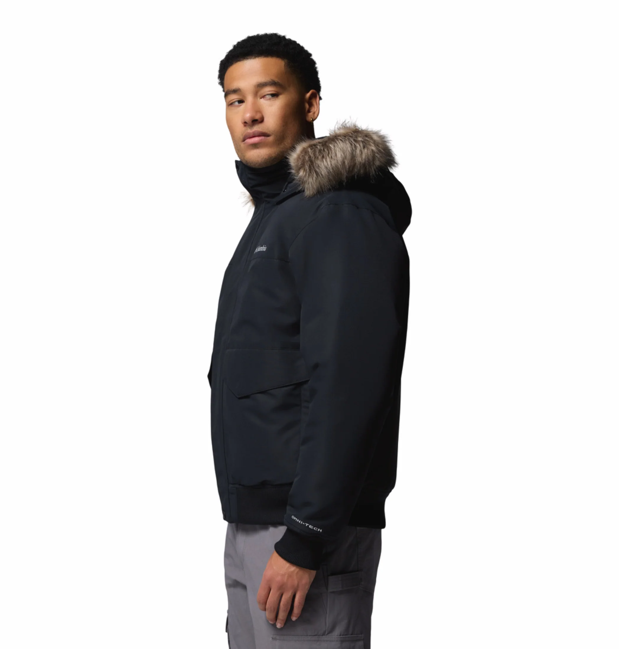 Columbia Men Black OmniHeat Infinity Cape Ridge Bomber Down Jacket - Image 5
