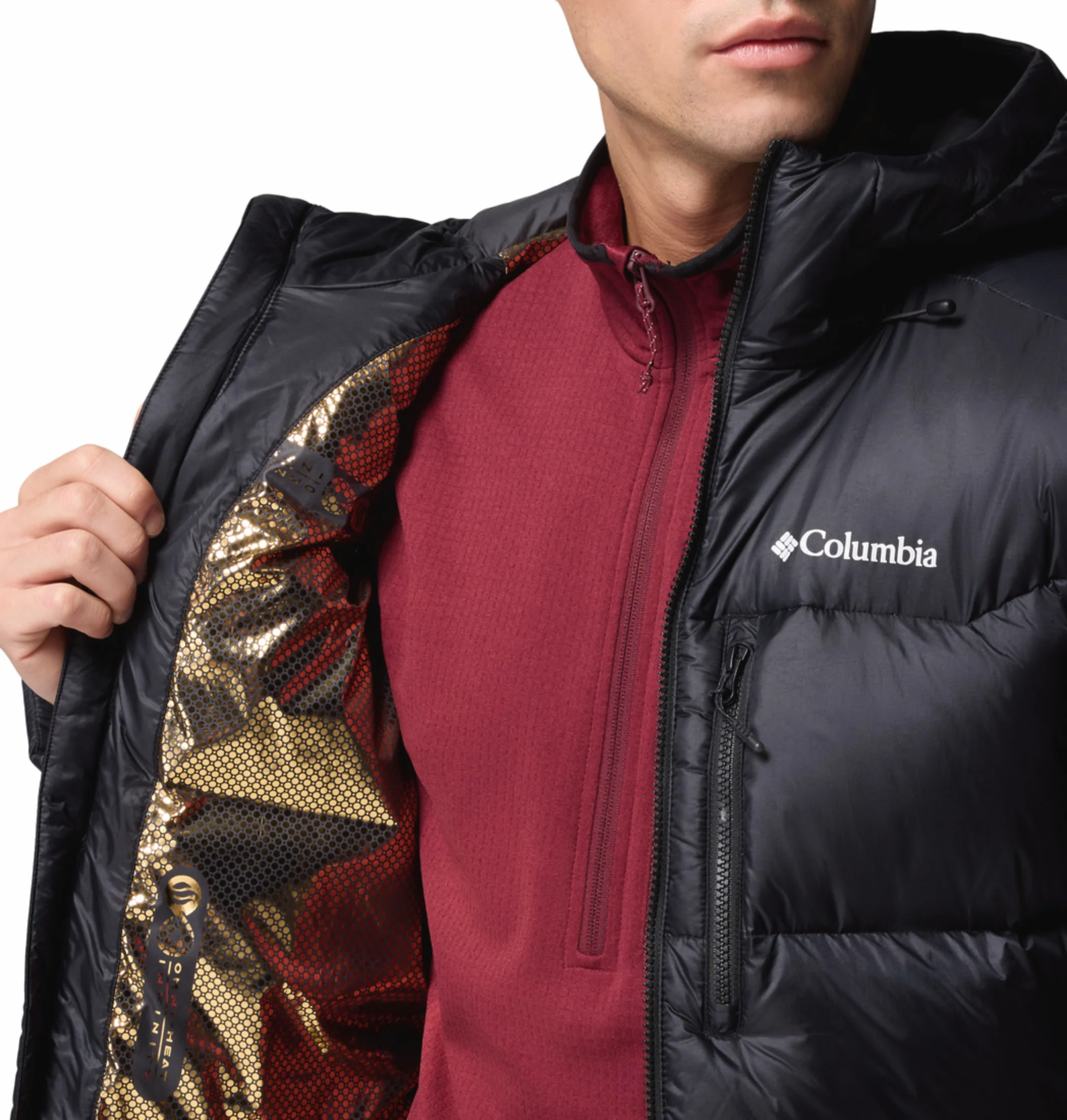Columbia Men Black OmniHeat Infinity Cloudview Down Jacket - Image 8