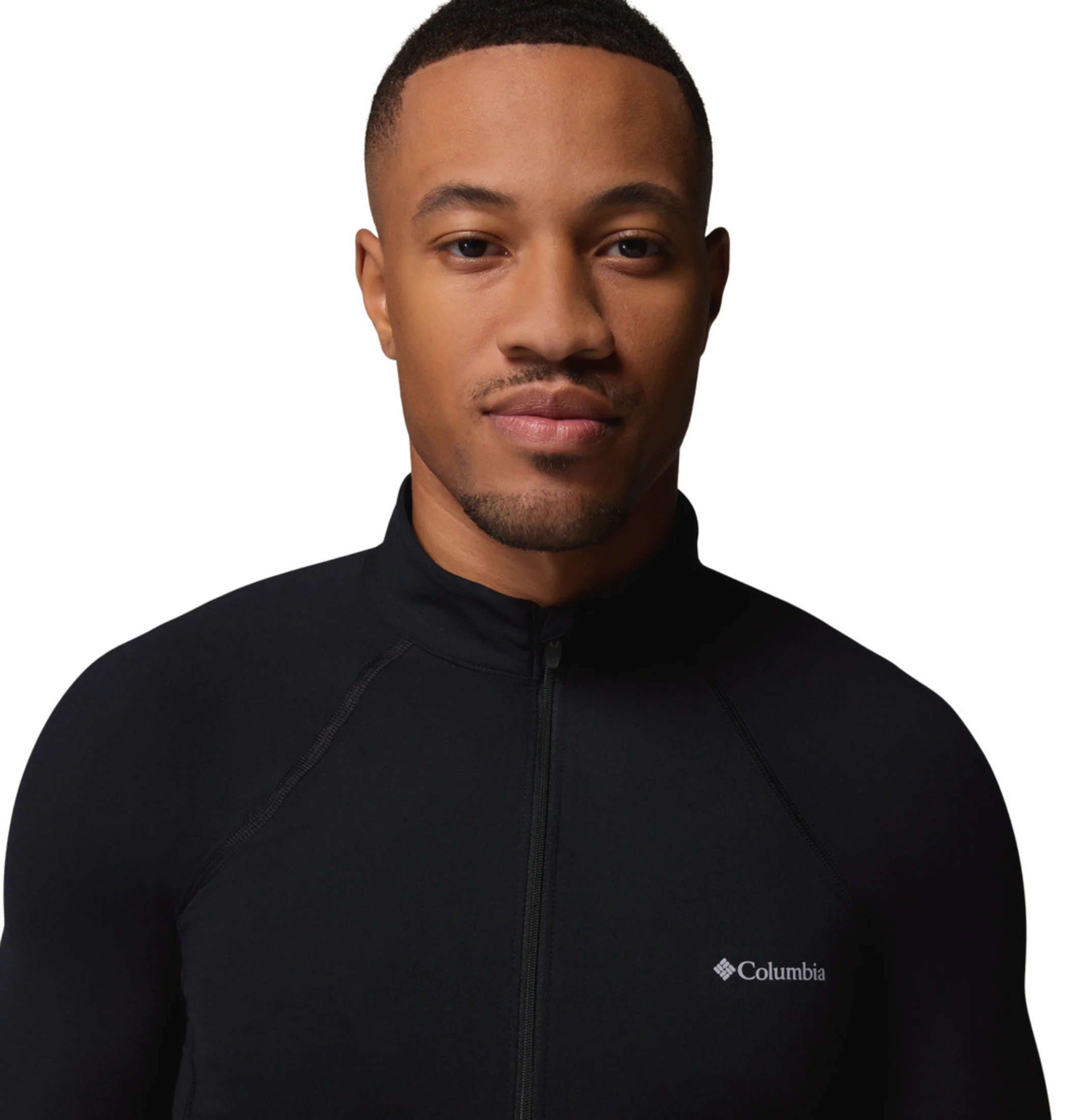 Columbia Men Black OmniHeat Reflective Midweight Stretch Long Sleeve Half Zip Thermal Top - Image 7