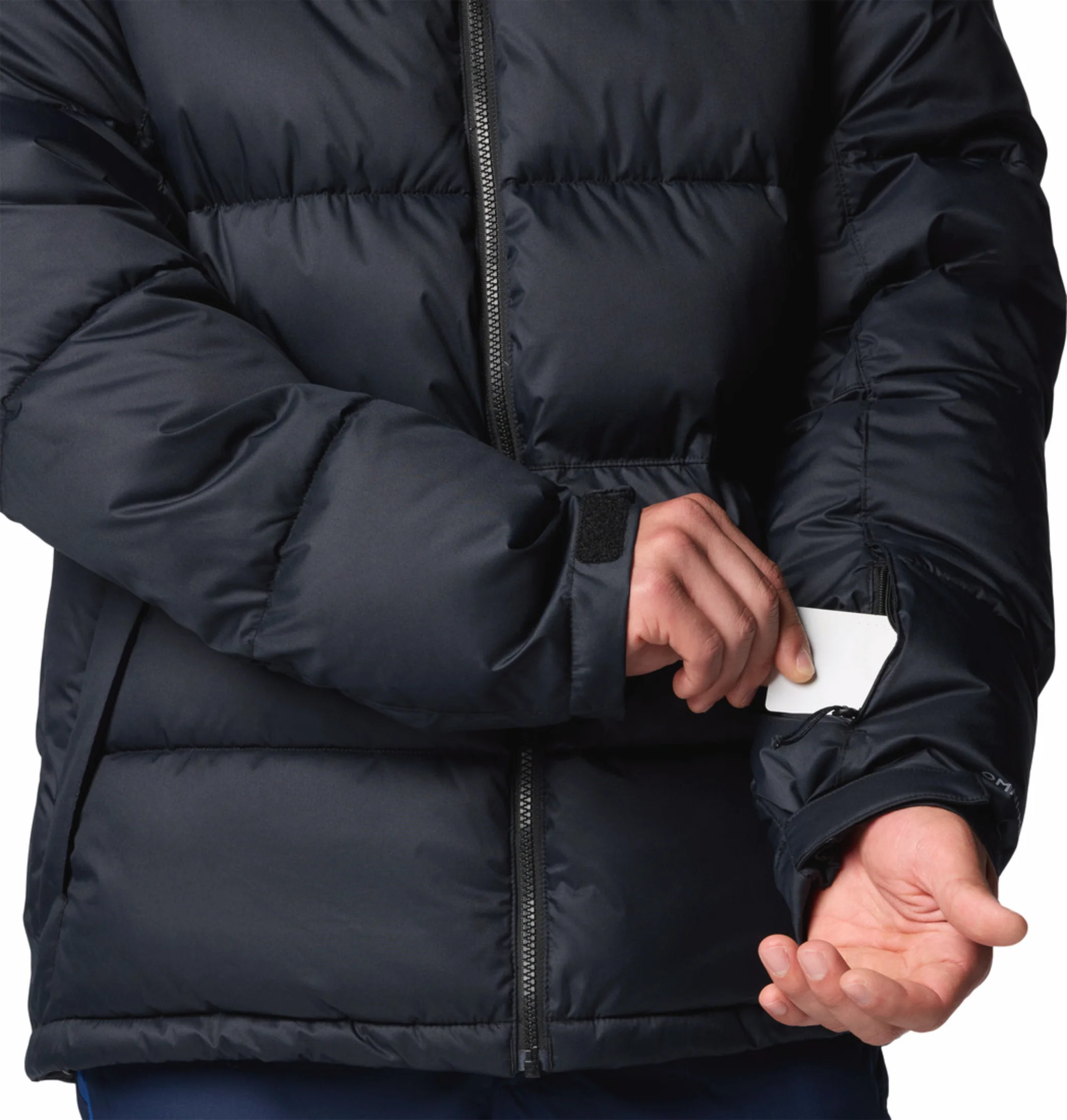 Columbia Men Black OmniHeat Reflective Slope Style Down Jacket - Image 9