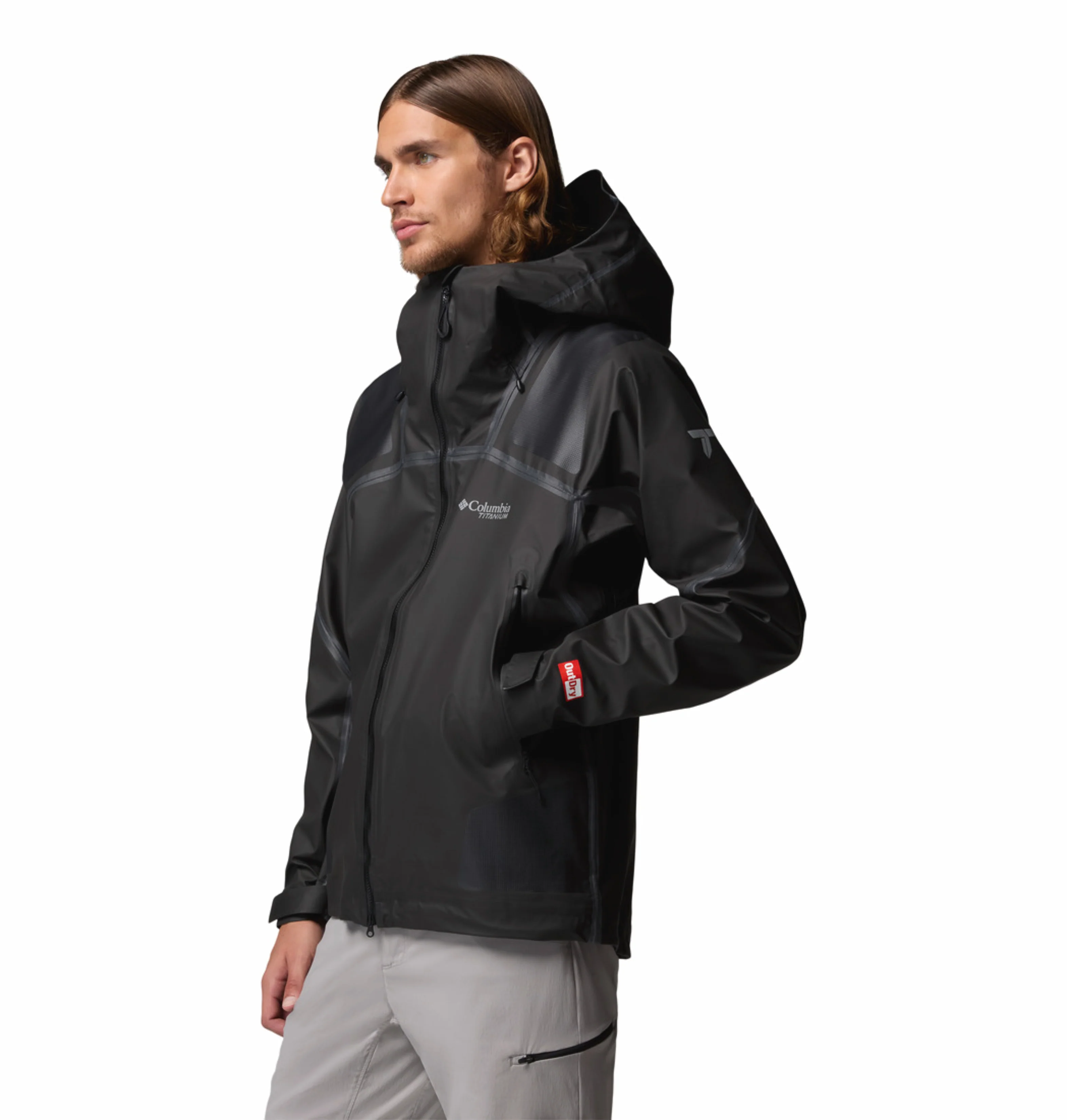 Columbia Men Black OutDry Whistler Peak Shell Rain Jacket - Image 10
