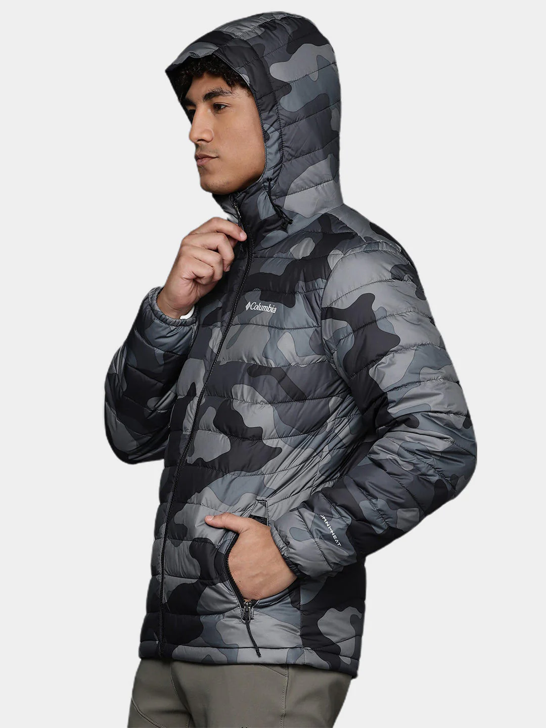 Columbia Men Black Powder Lite Hooded Jacket - Image 12