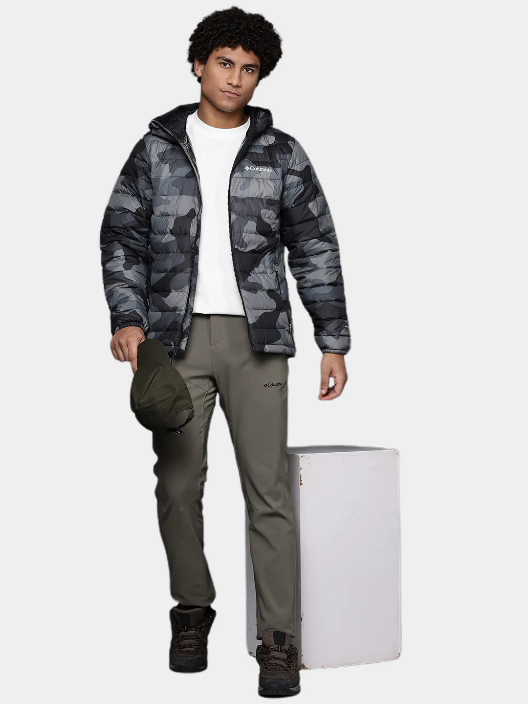 Columbia Men Black Powder Lite Hooded Jacket - Image 9