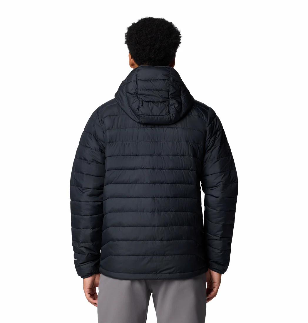 Columbia Men Black Powder Lite II Hooded Jacket (Plus Size) - Image 2