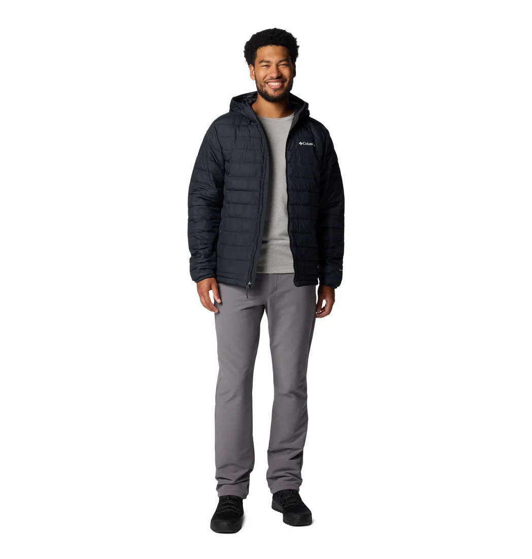 Columbia Men Black Powder Lite II Hooded Jacket (Plus Size) - Image 4