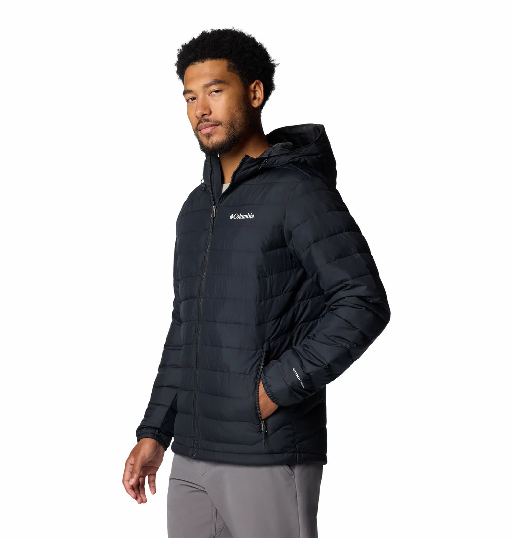 Columbia Men Black Powder Lite II Hooded Jacket (Plus Size) - Image 5