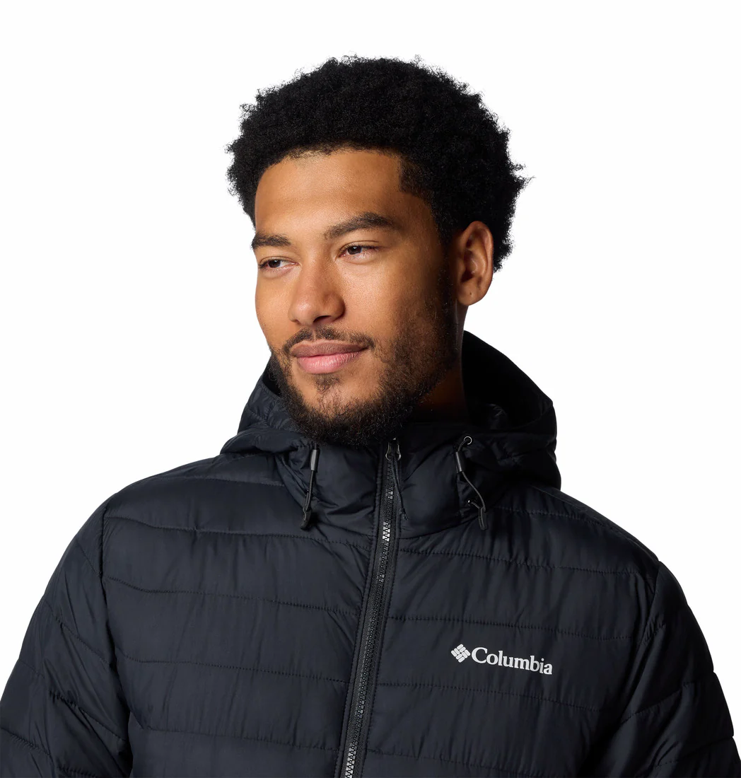 Columbia Men Black Powder Lite II Hooded Jacket (Plus Size) - Image 6