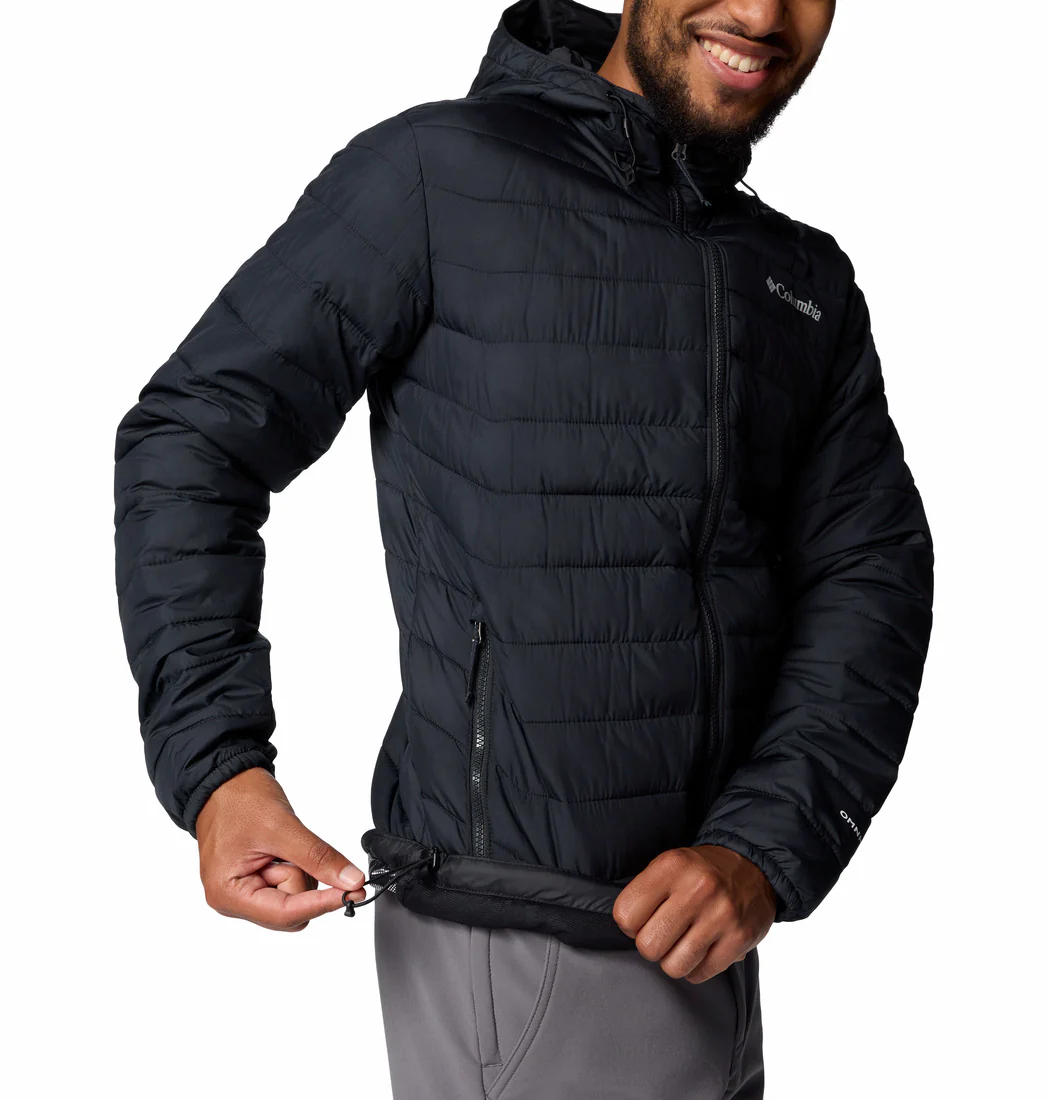 Columbia Men Black Powder Lite II Hooded Jacket (Plus Size) - Image 7