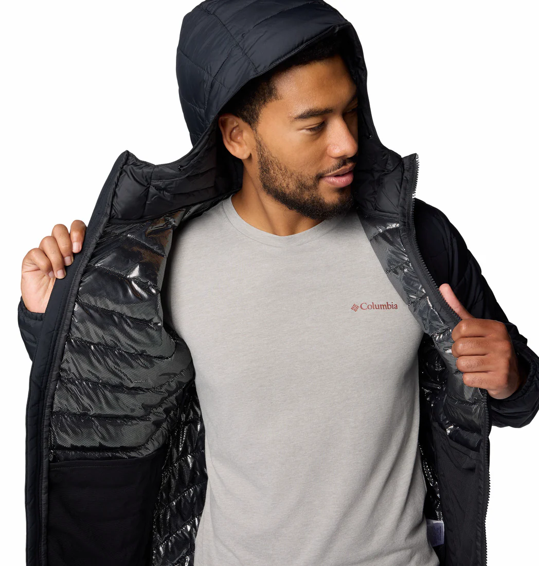 Columbia Men Black Powder Lite II Hooded Jacket (Plus Size) - Image 8
