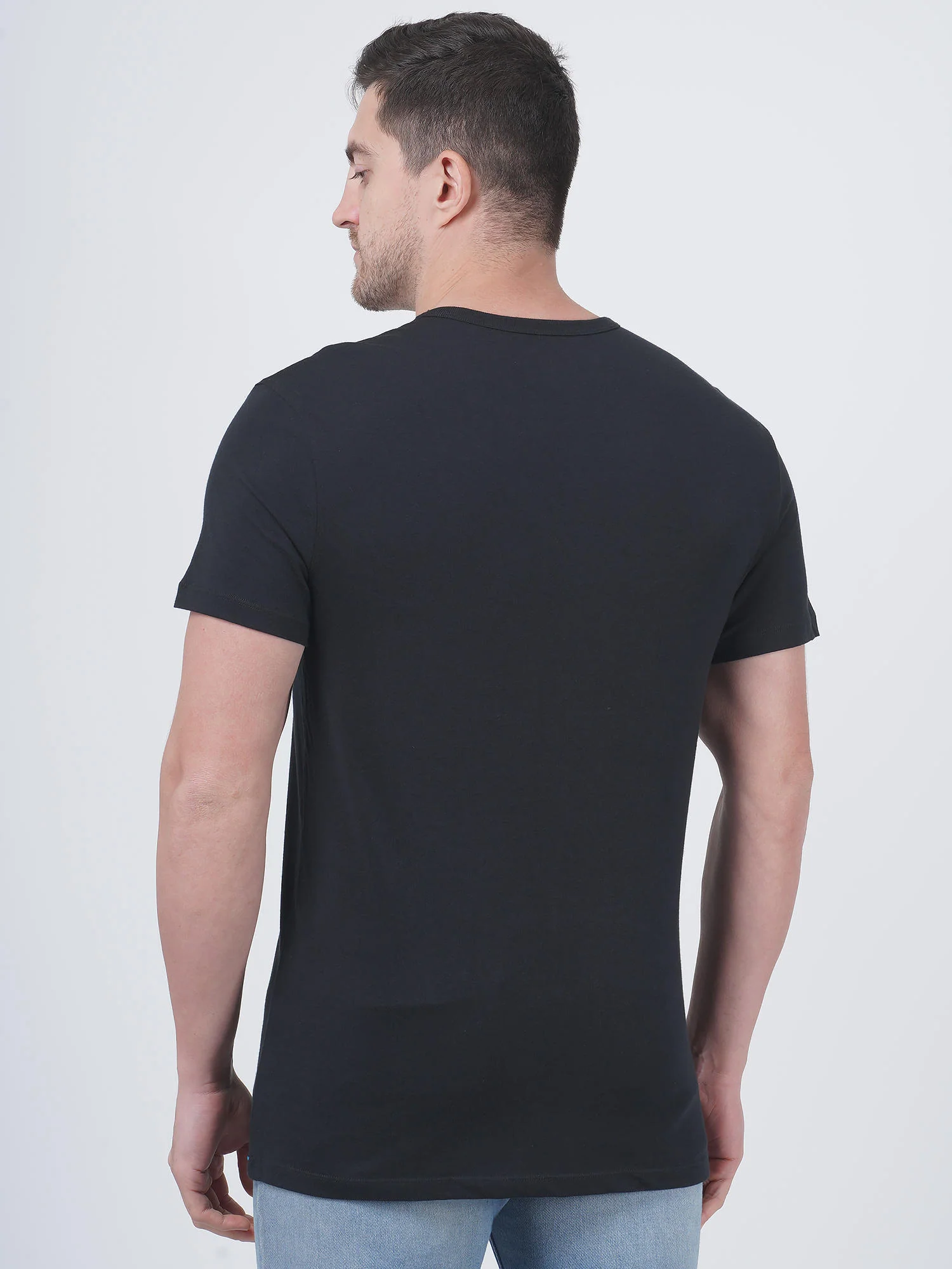 Columbia Men Black 100% Pure Cotton Crew-Neck Tee Classic Fit 3 Pack Solid (Non Returnable) - Image 7
