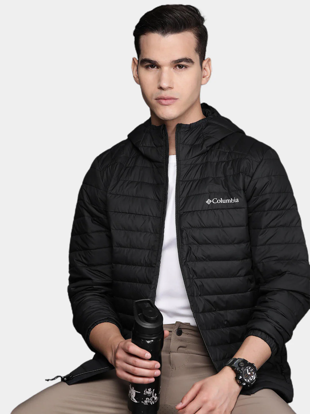 Columbia Men Black Silver Falls Hooded Jacket - Image 10