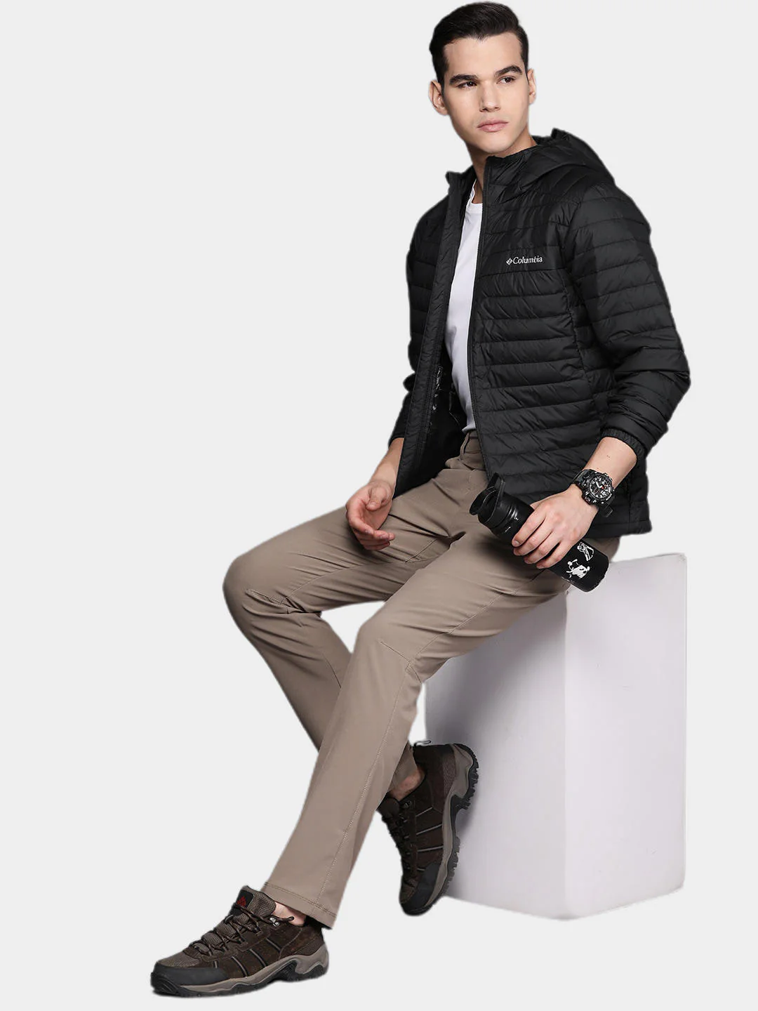 Columbia Men Black Silver Falls Hooded Jacket - Image 12