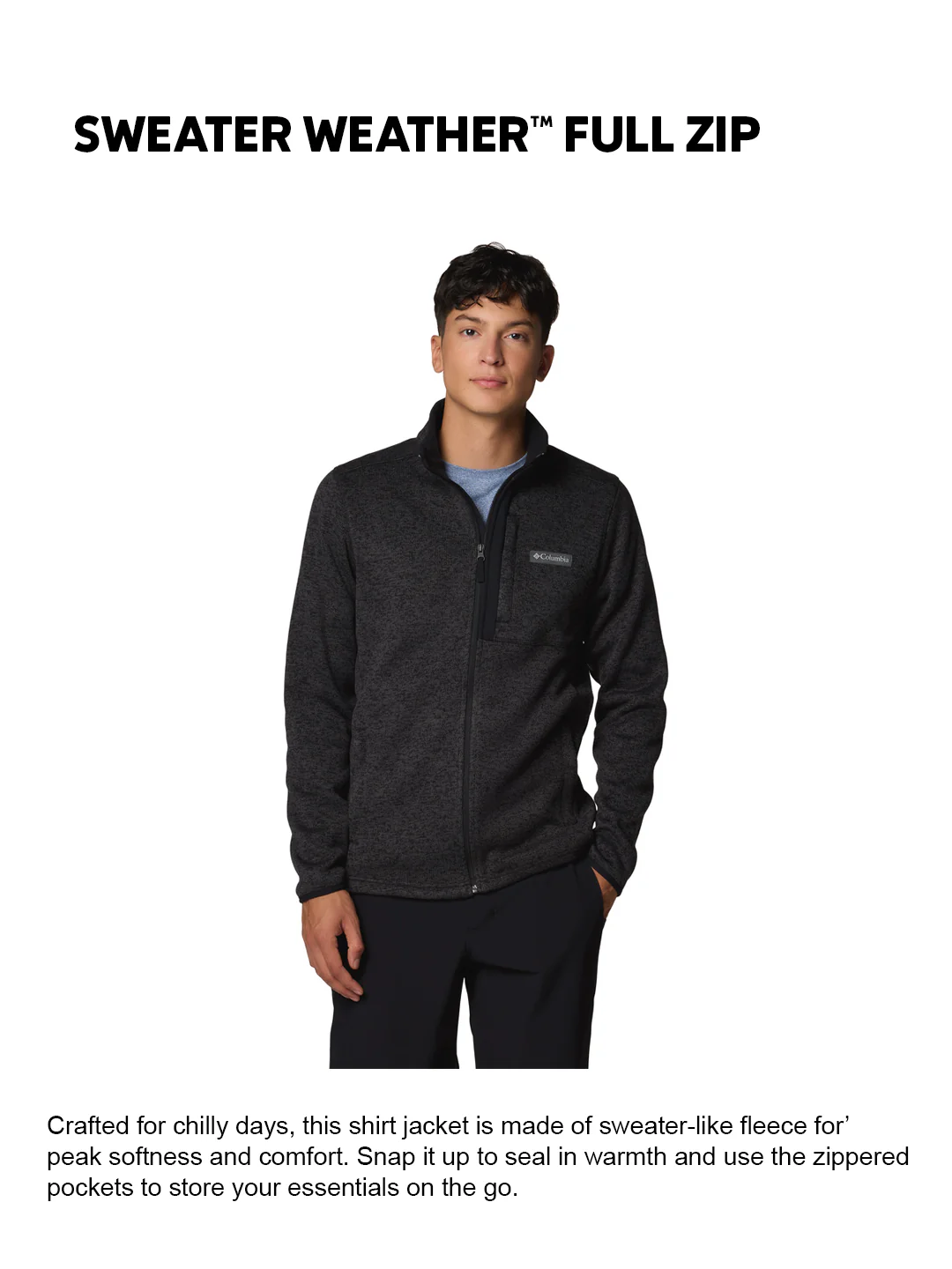 Columbia Men Black Sweater Weather Jacket - Image 2