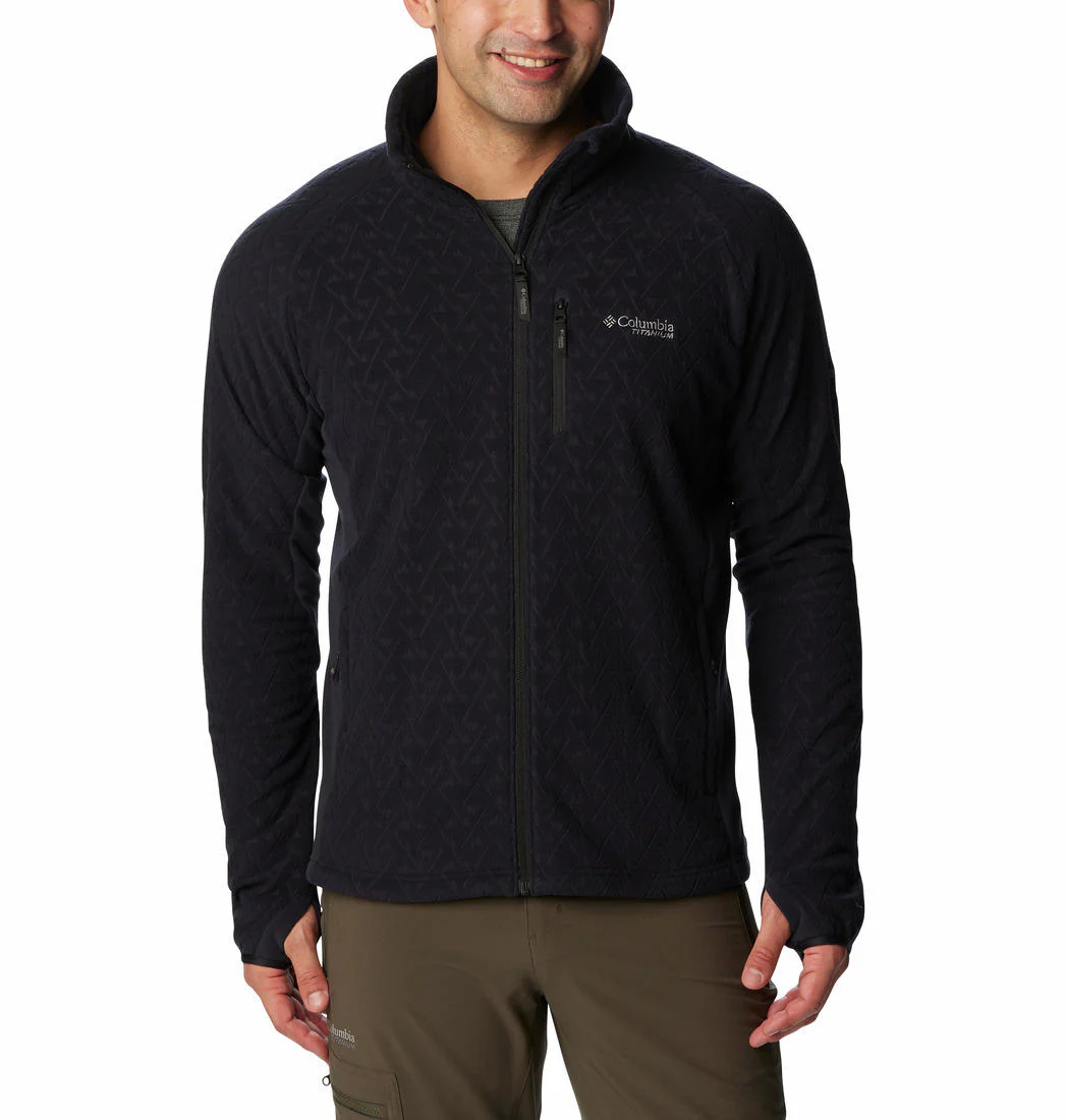 Columbia Men Black Titan Pass 3.0 Full Zip Fleece