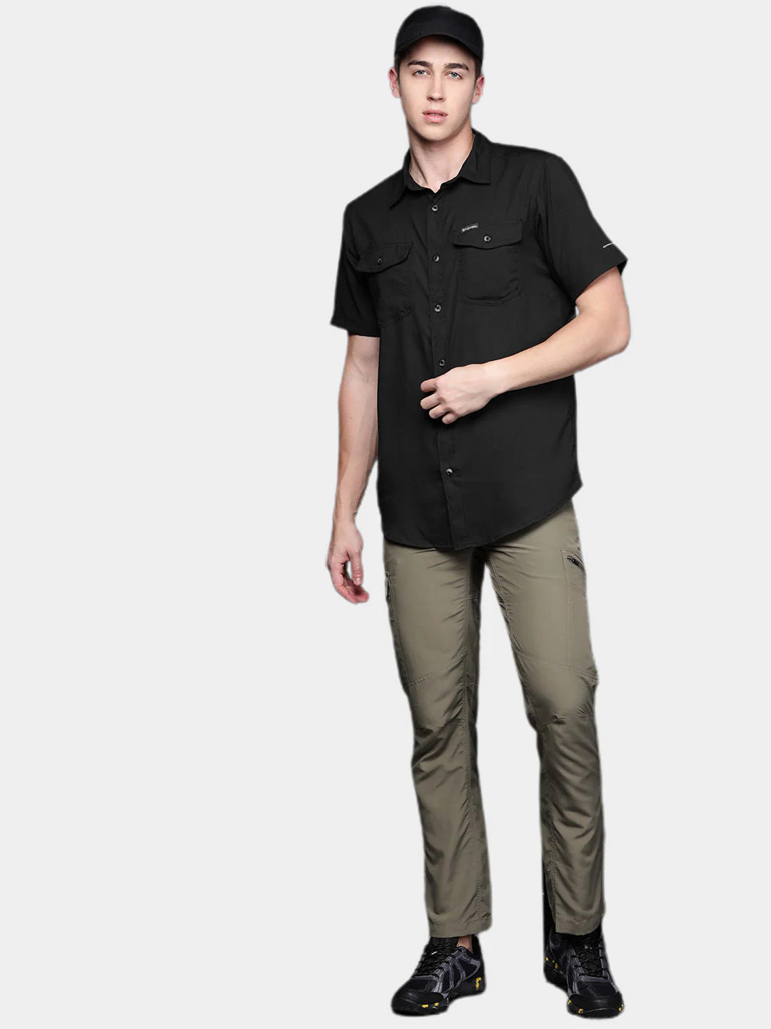 Columbia Men Black Utilizer II Solid Short Sleeve Shirt (Sun Protection) - Image 10