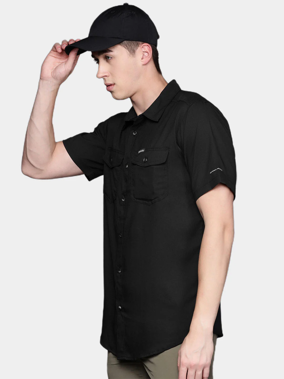 Columbia Men Black Utilizer II Solid Short Sleeve Shirt (Sun Protection) - Image 8