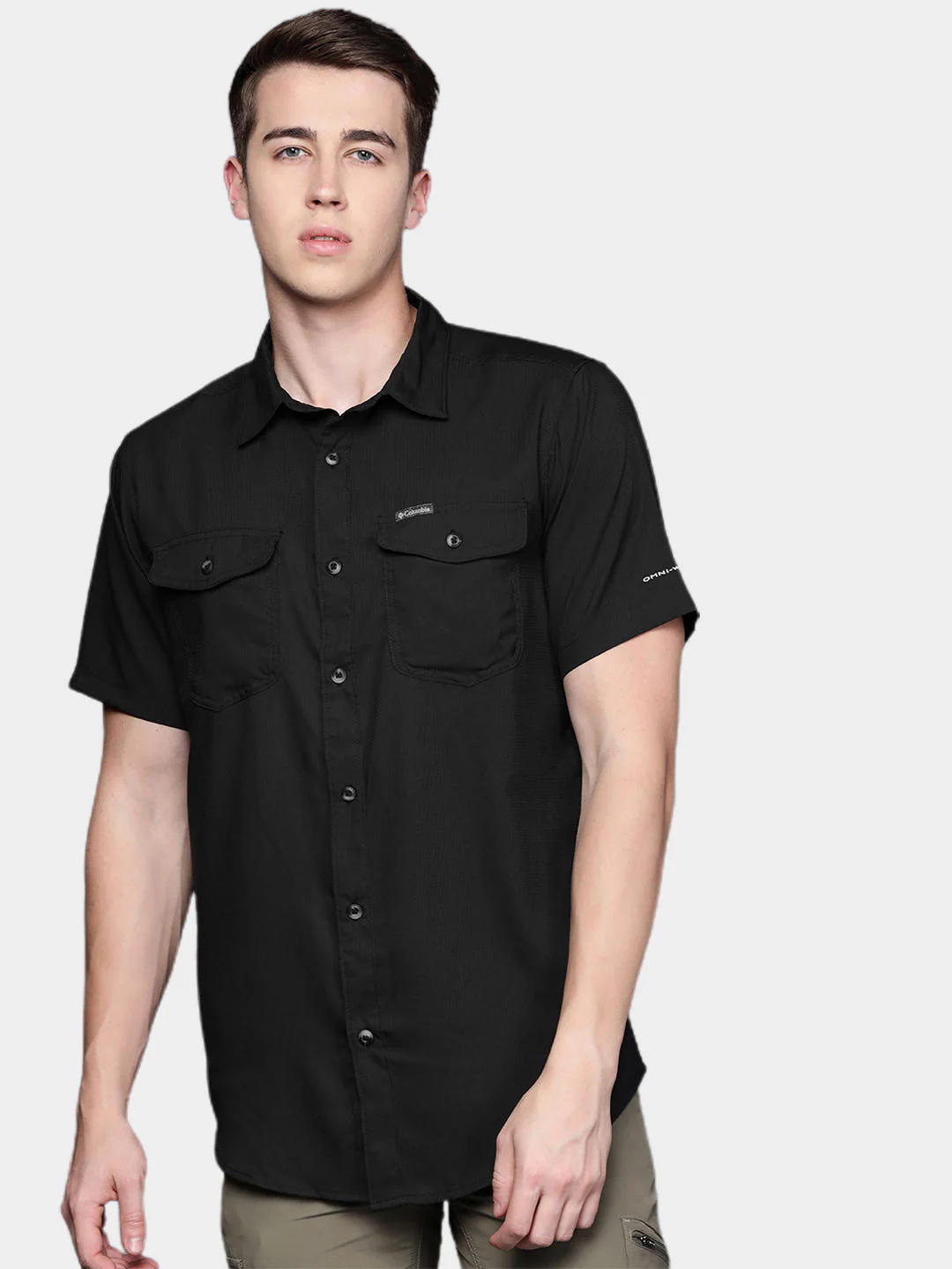 Columbia Men Black Utilizer II Solid Short Sleeve Shirt (Sun Protection) - Image 9