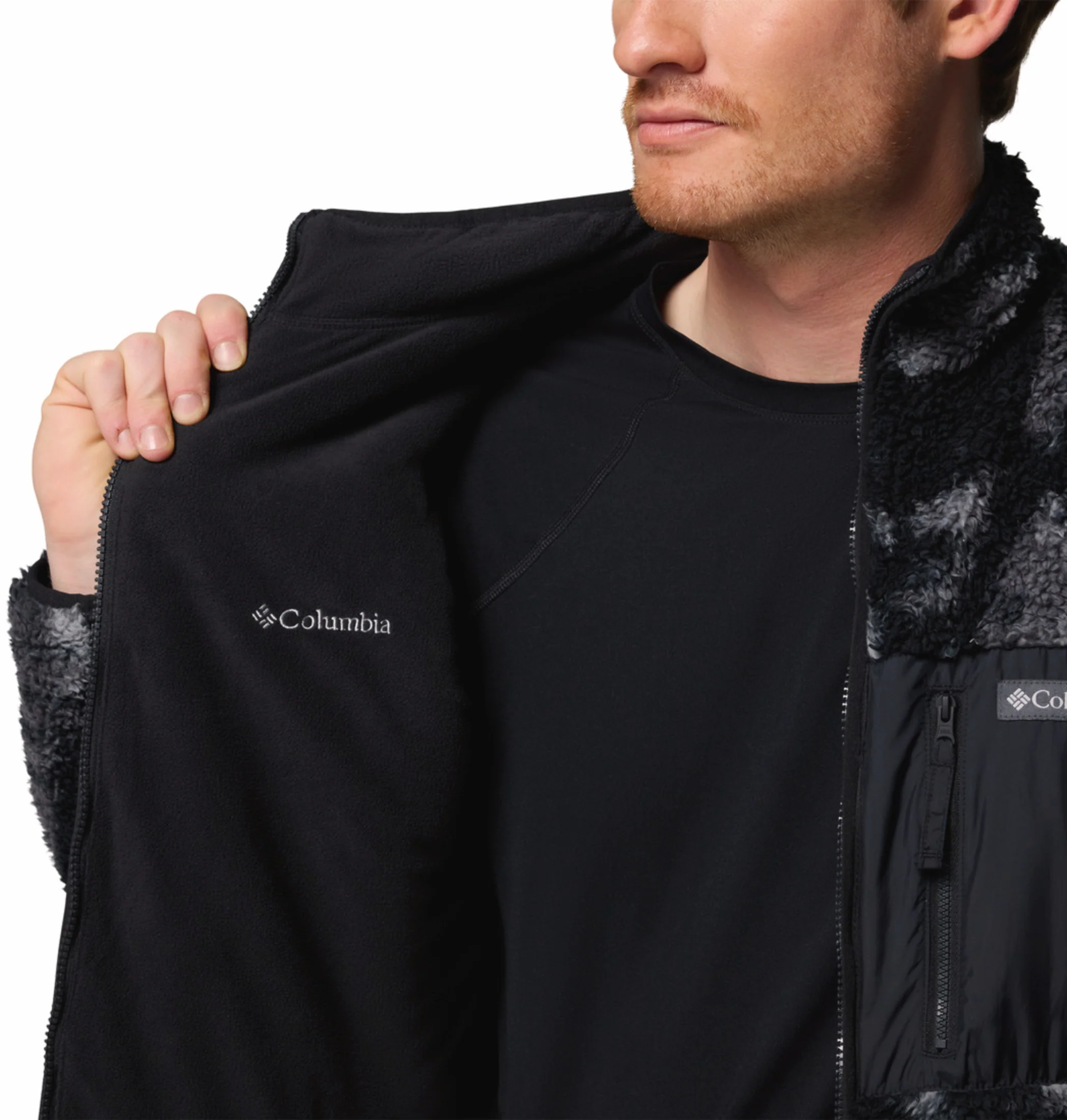 Columbia Men Black Winter Pass Reversible Fleece Jacket - Image 8