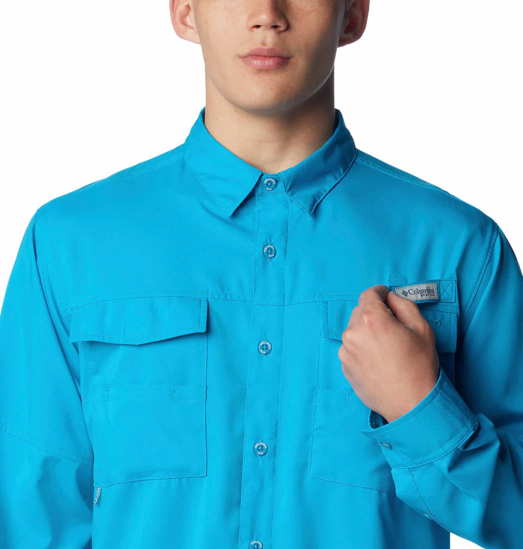 Columbia Men Blue Blood and Guts IV Woven LS (Sun Protection) - Image 5