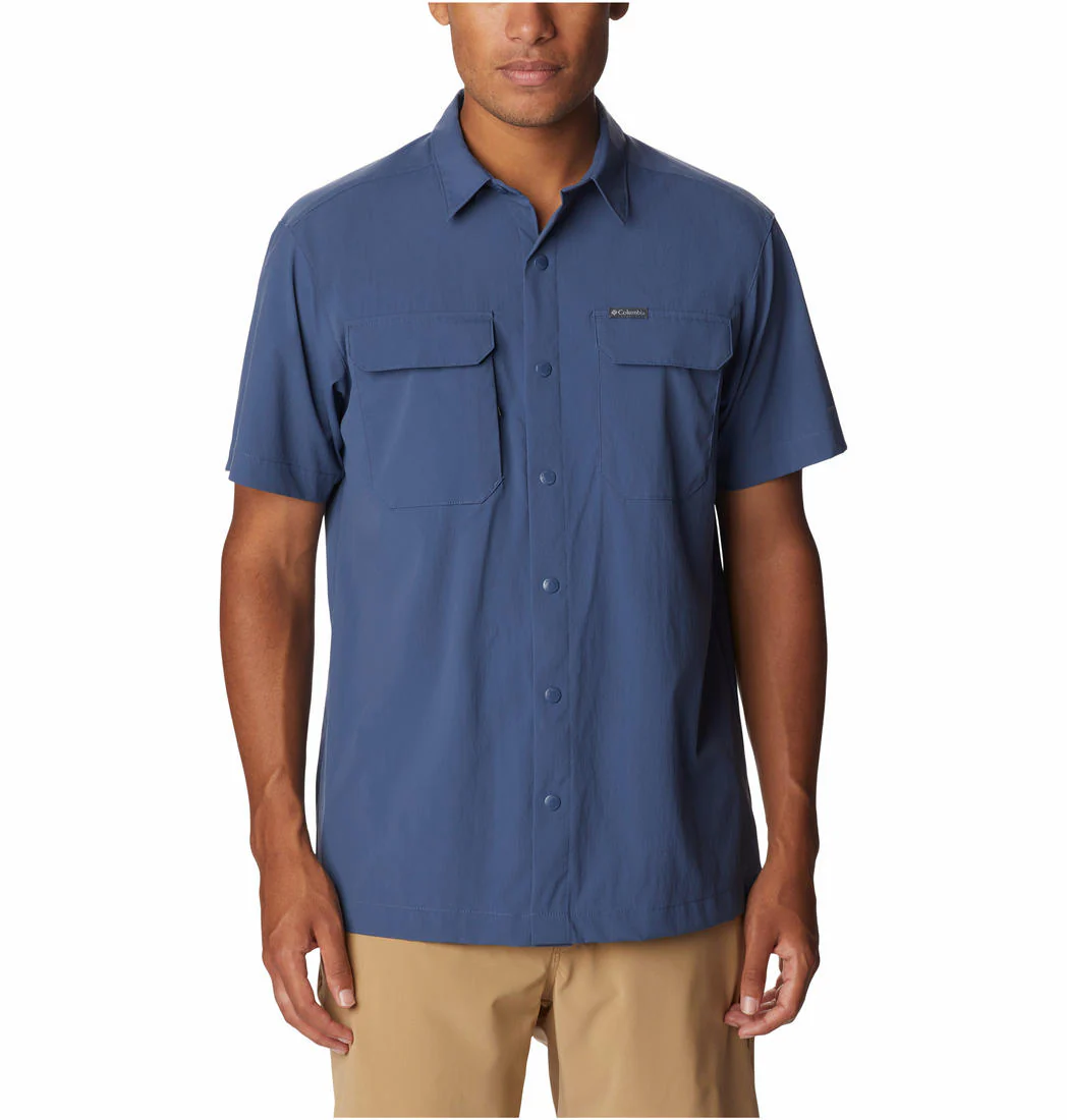 Columbia Men Blue Canyon Gate Utility Short Sleeve