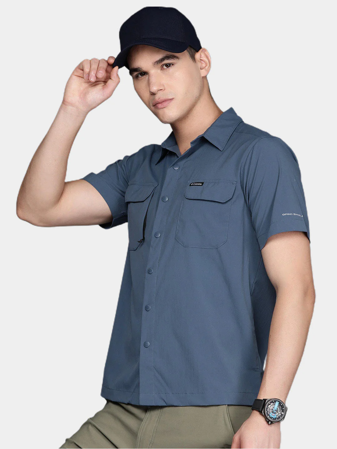 Columbia Men Blue Canyon Gate Utility Short Sleeve - Image 10