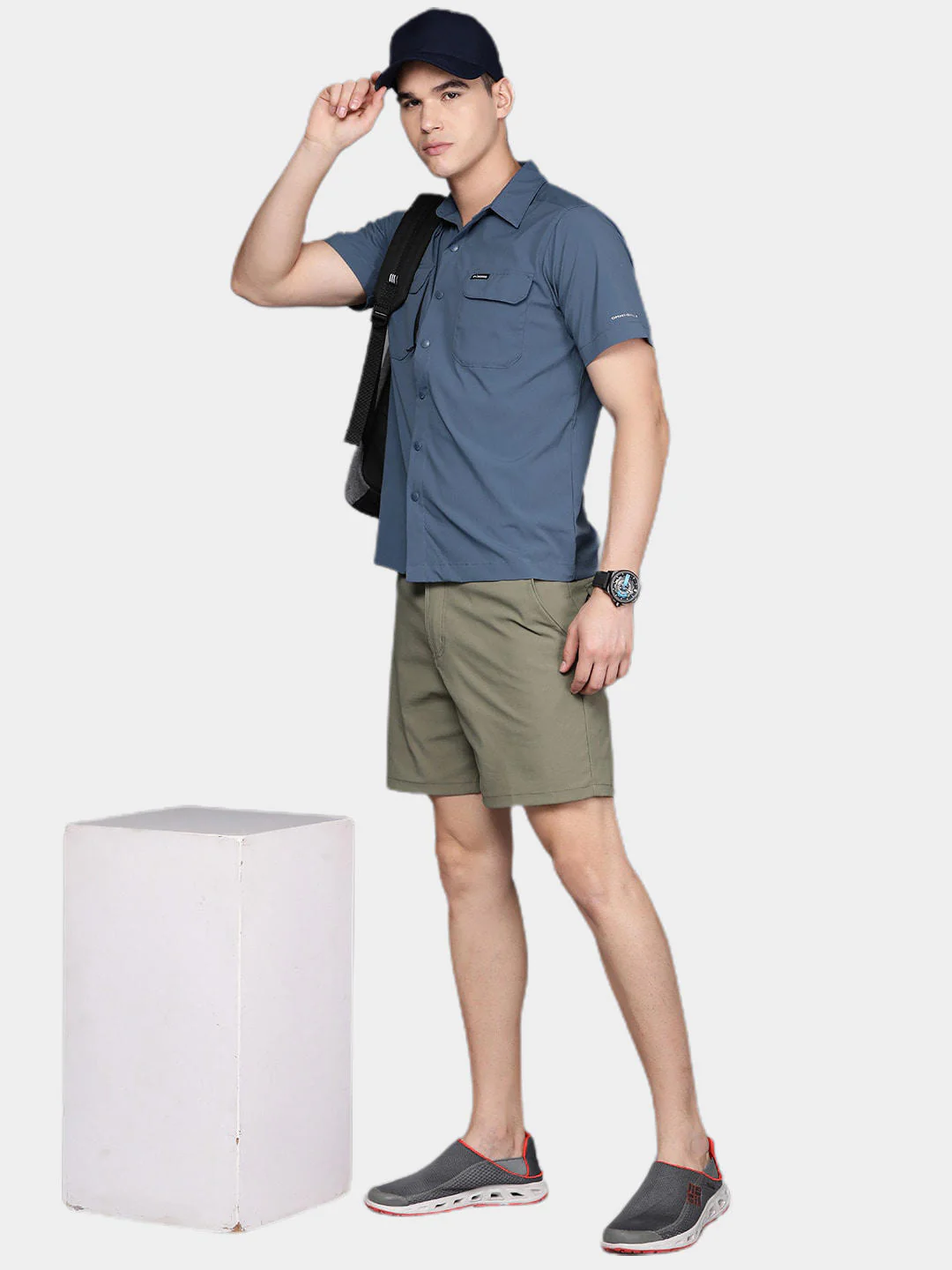 Columbia Men Blue Canyon Gate Utility Short Sleeve - Image 12