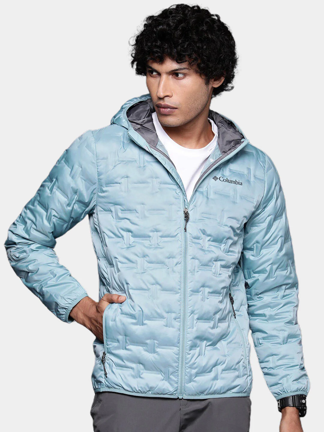 Columbia Men Blue Delta Ridge Down Hooded Jacket - Image 11